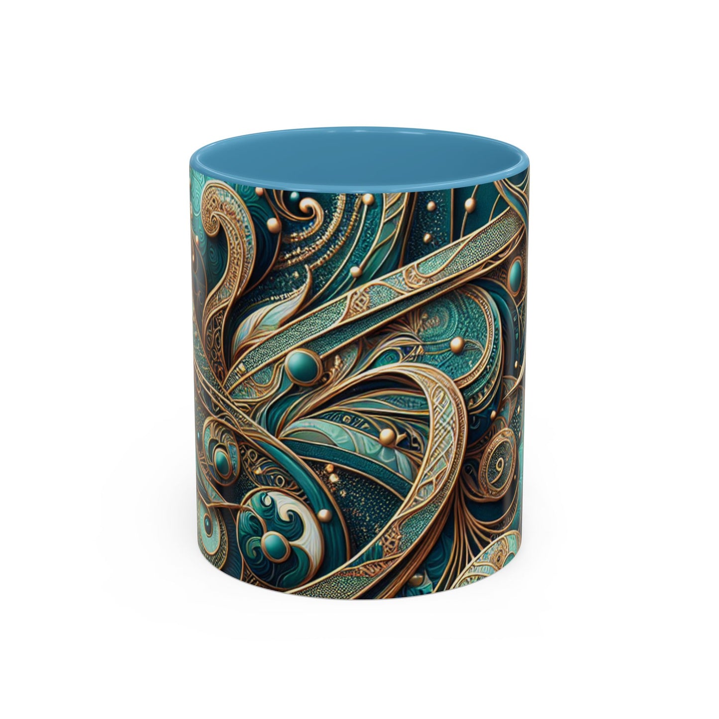 Elegant Swirl Accent Coffee Mug - Artistic Design for Coffee Lovers