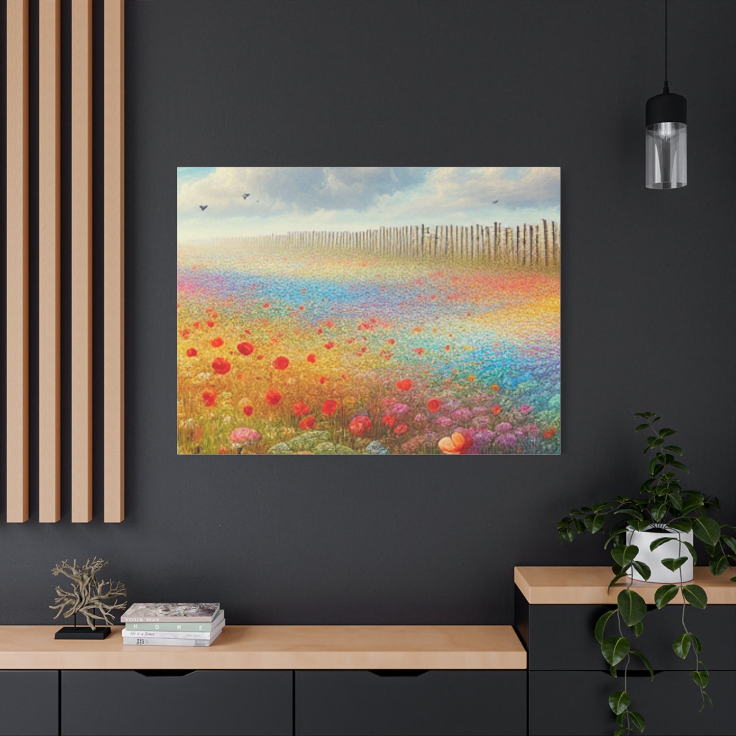 Vibrant Flower Field Canvas Wall Art