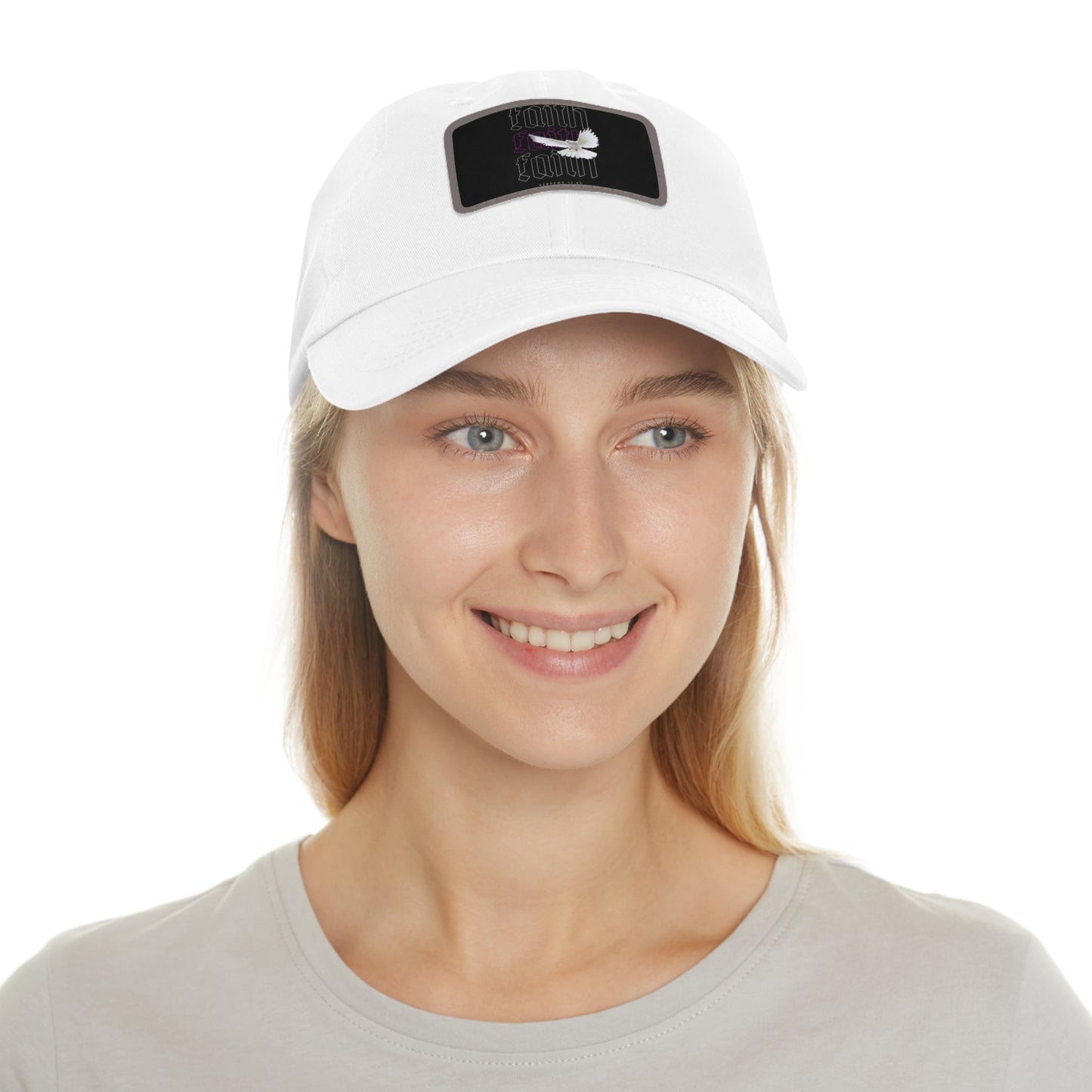 Copy of Faith-Inspired Dad Hat with Leather Patch | Stylish Black Cap for Everyday Wear