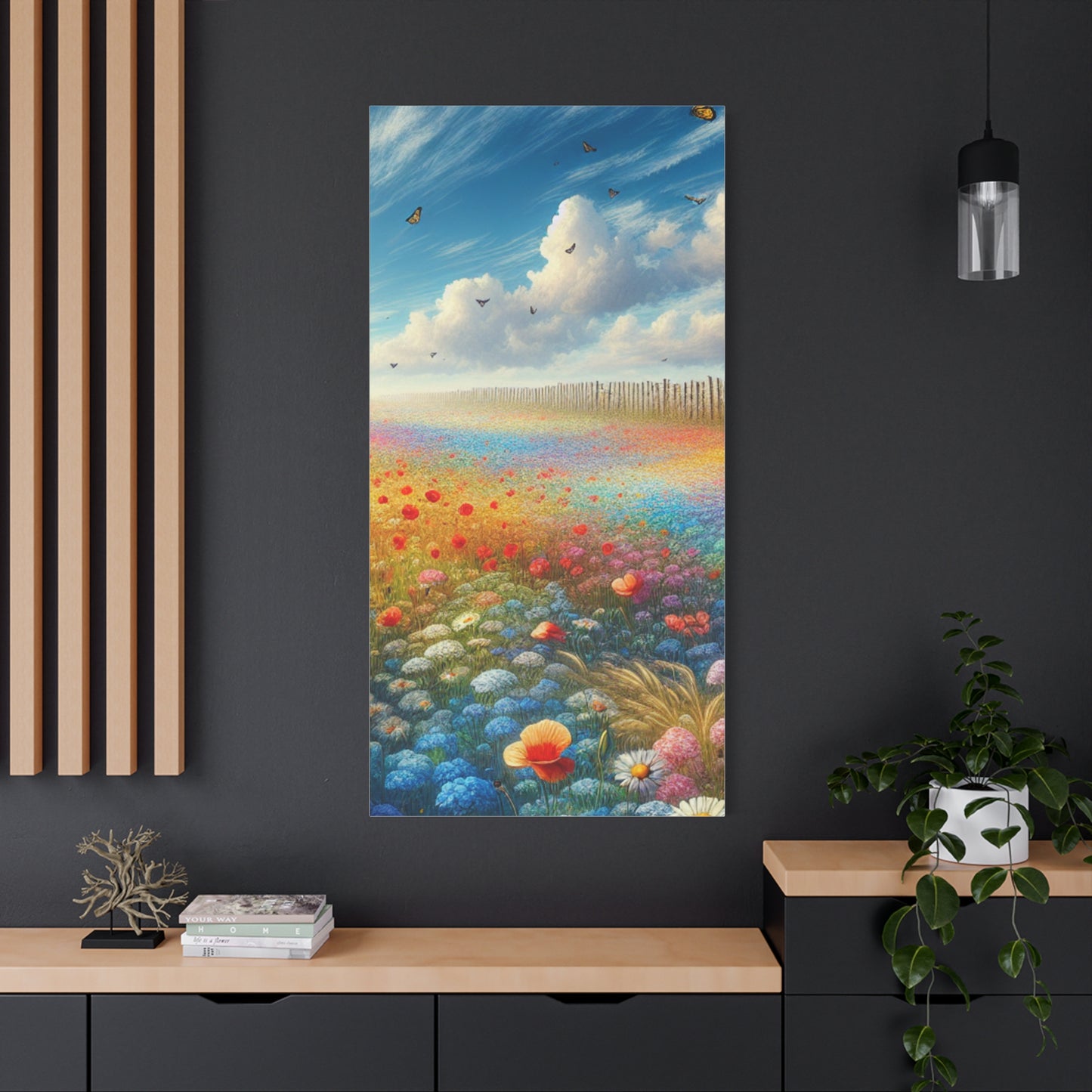 Vibrant Flower Field Canvas Wall Art