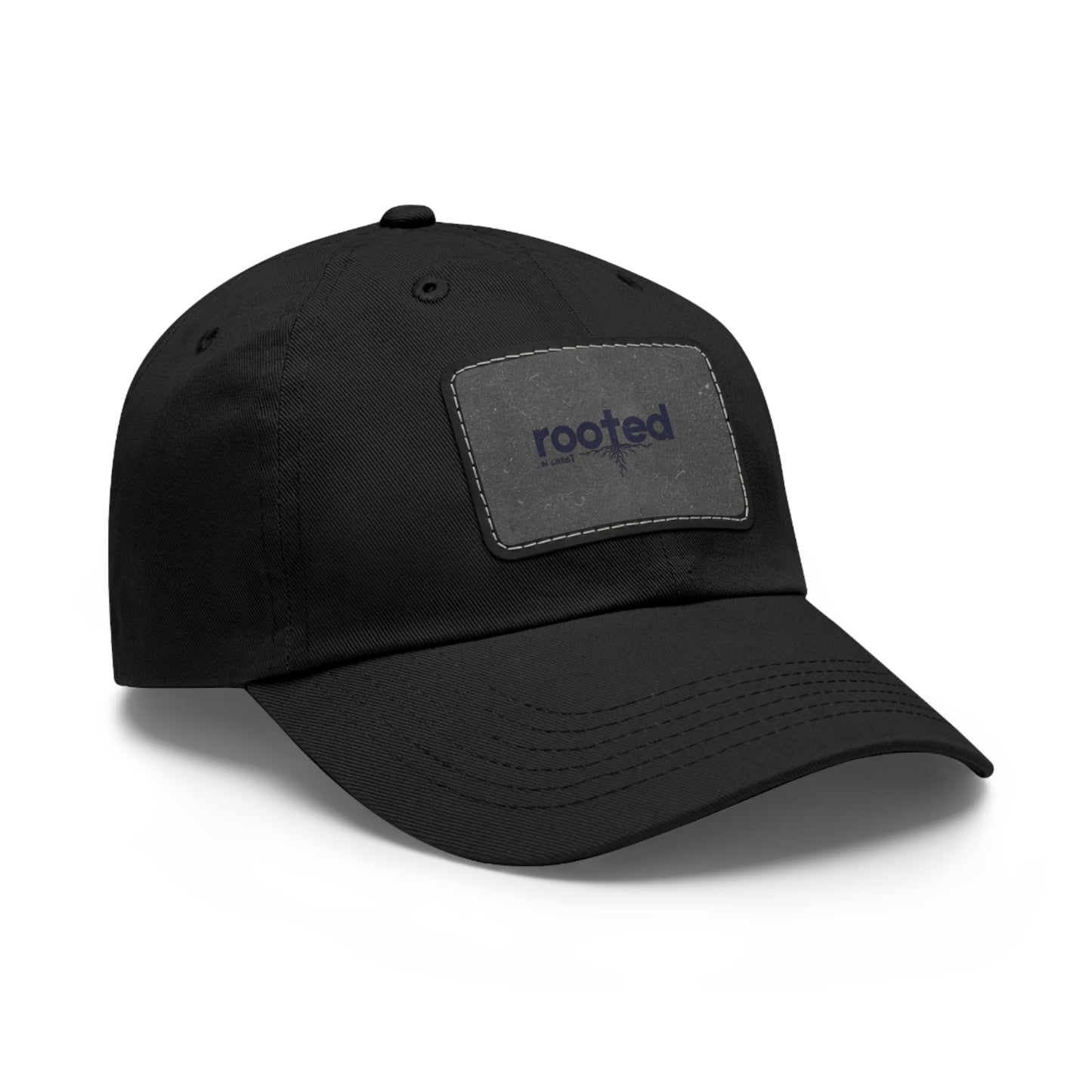 Copy of Faith-Inspired Dad Hat with Leather Patch | Stylish Black Cap for Everyday Wear