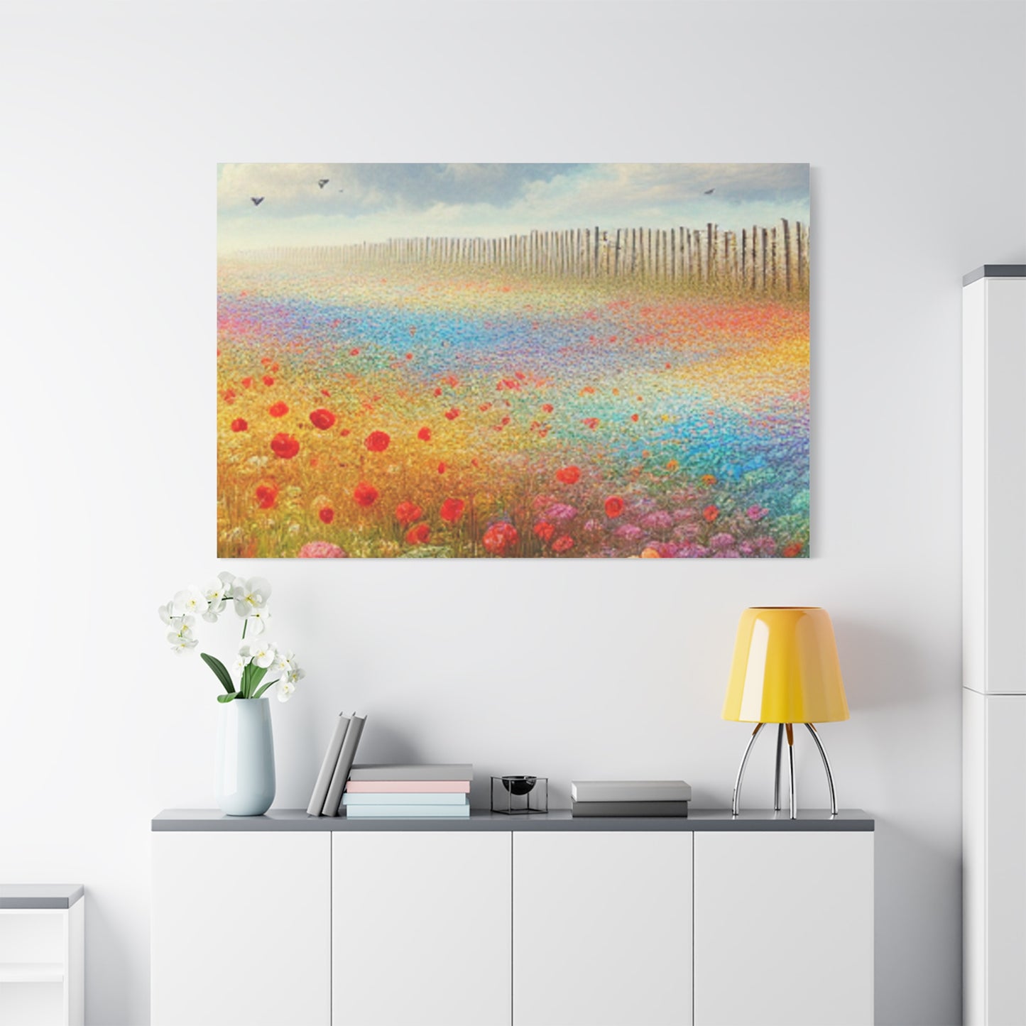 Vibrant Flower Field Canvas Wall Art