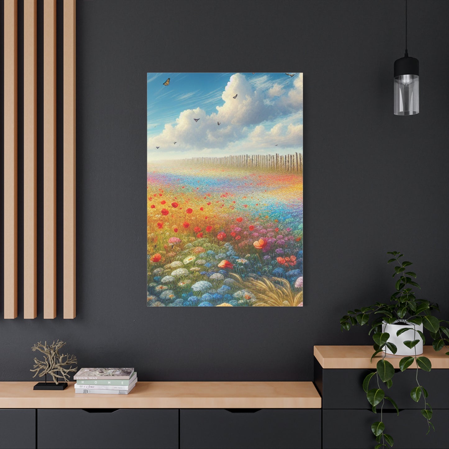 Vibrant Flower Field Canvas Wall Art