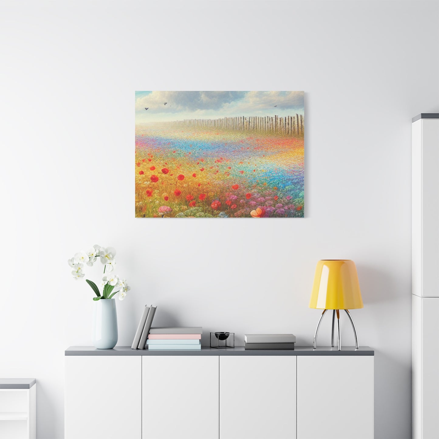 Vibrant Flower Field Canvas Wall Art