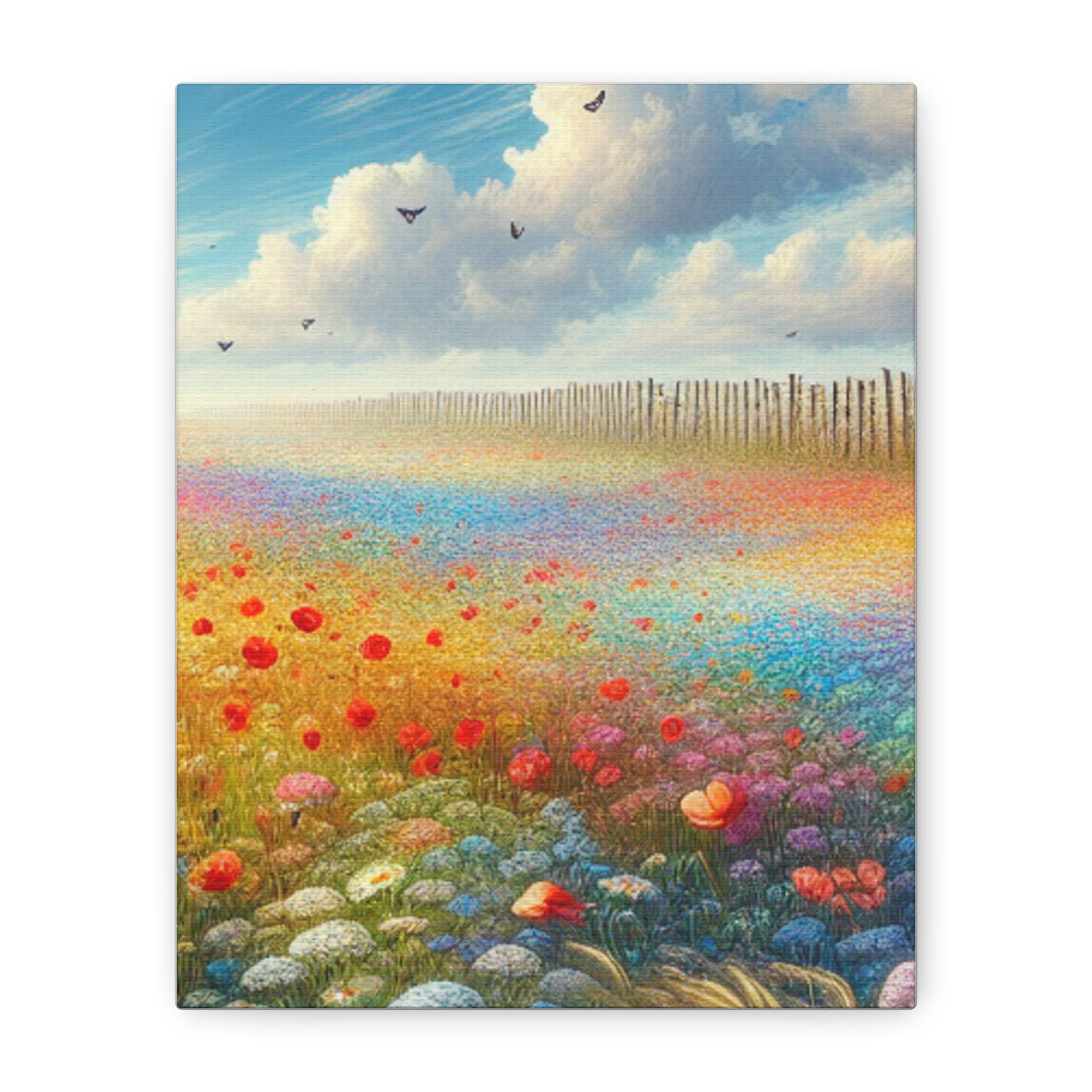Vibrant Flower Field Canvas Wall Art