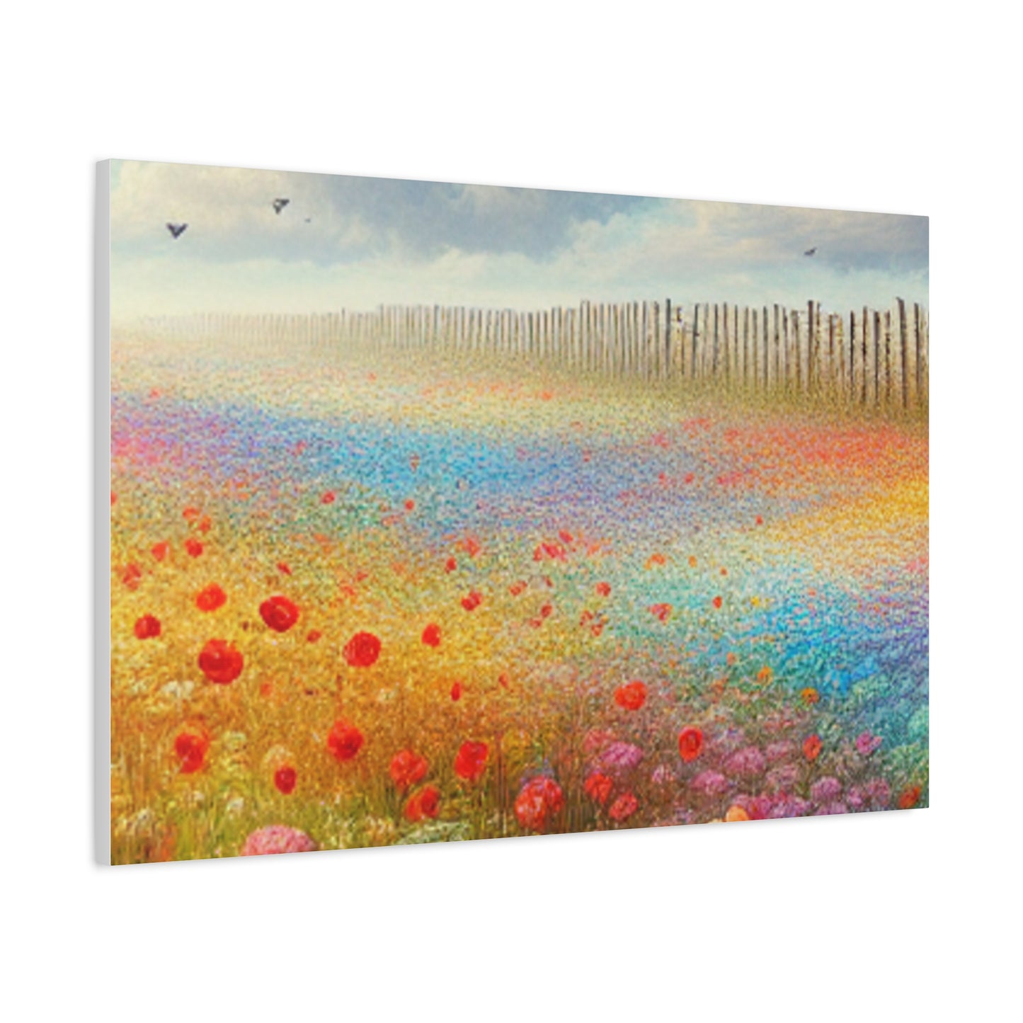 Vibrant Flower Field Canvas Wall Art
