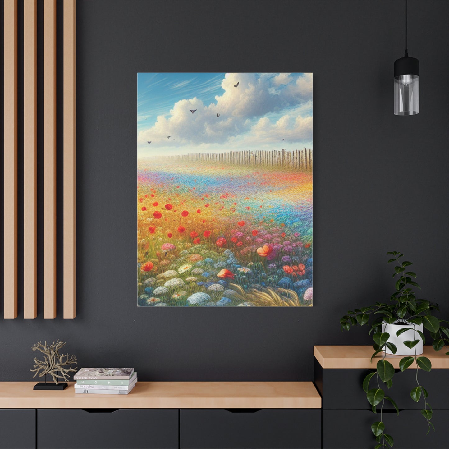 Vibrant Flower Field Canvas Wall Art