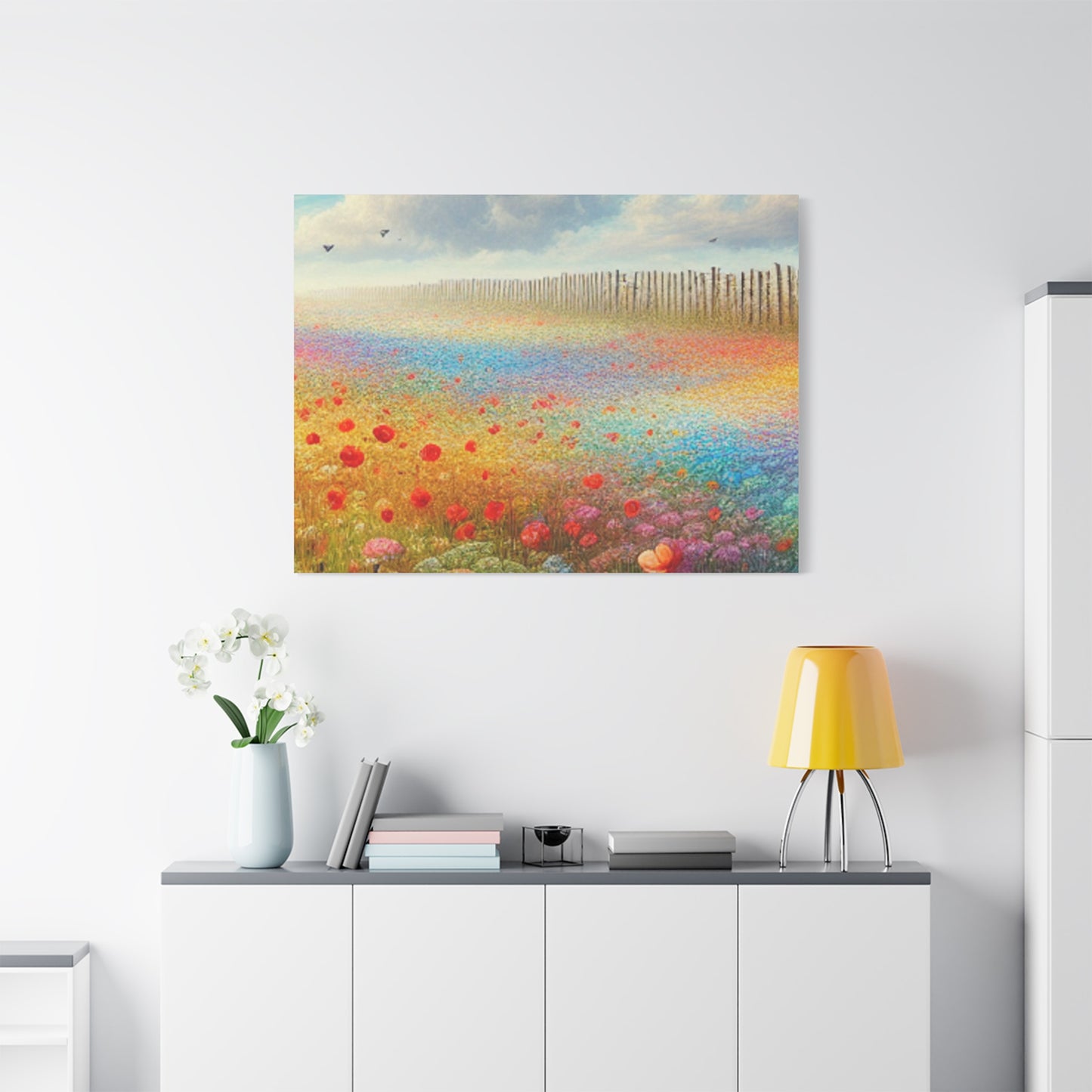 Vibrant Flower Field Canvas Wall Art