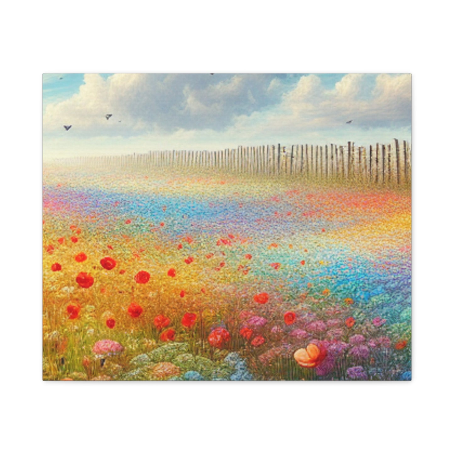 Vibrant Flower Field Canvas Wall Art