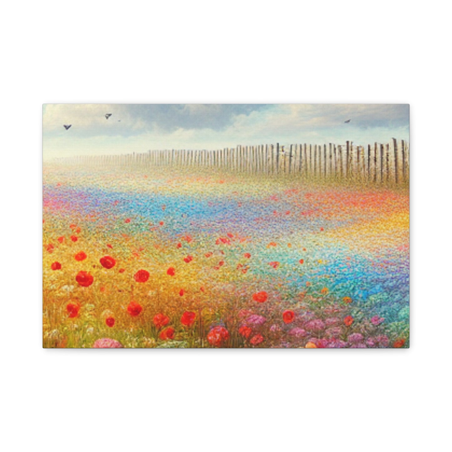 Vibrant Flower Field Canvas Wall Art
