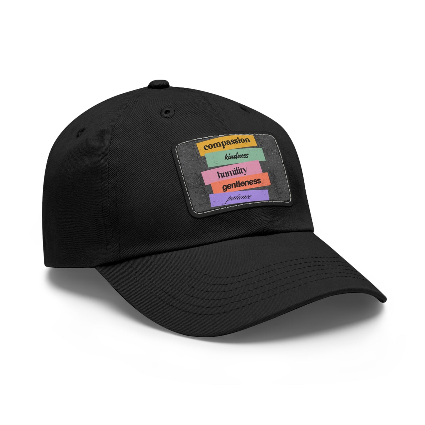 Copy of Faith-Inspired Dad Hat with Leather Patch | Stylish Black Cap for Everyday Wear