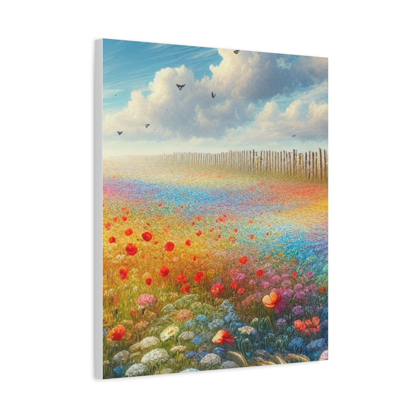 Vibrant Flower Field Canvas Wall Art