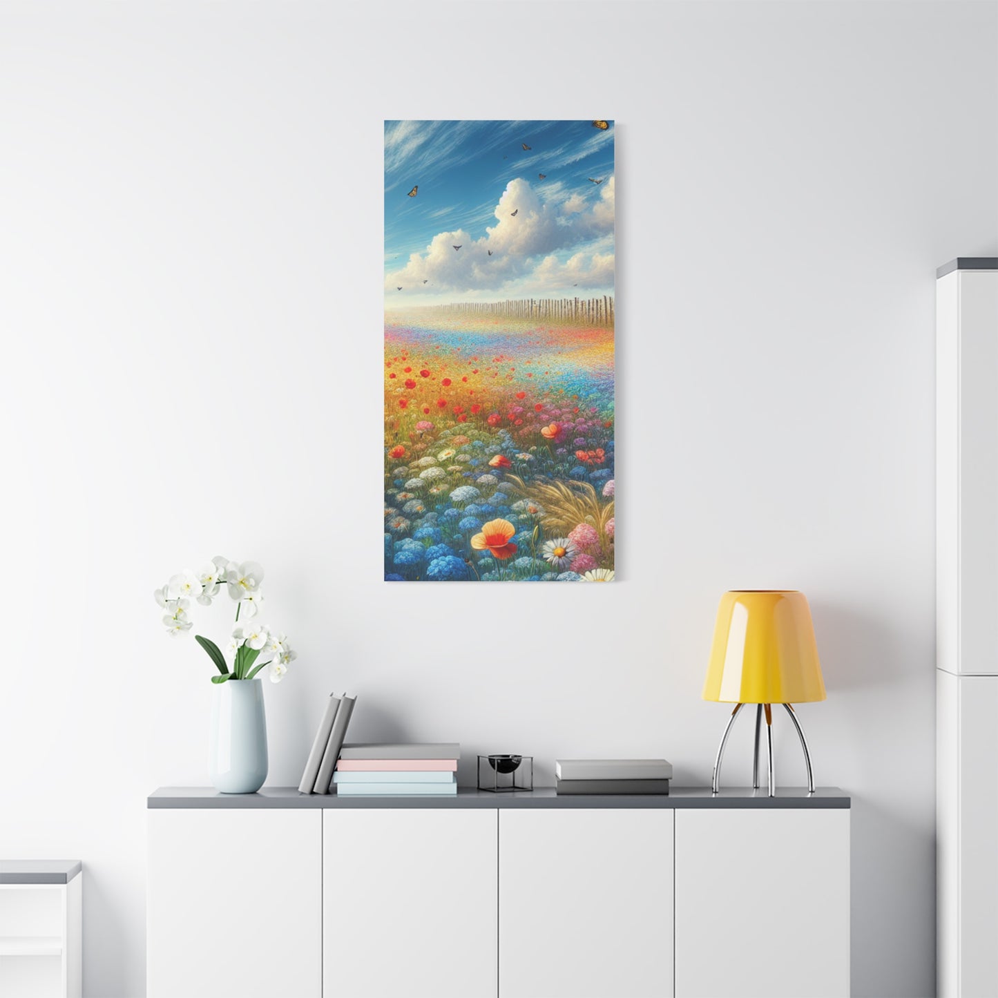 Vibrant Flower Field Canvas Wall Art