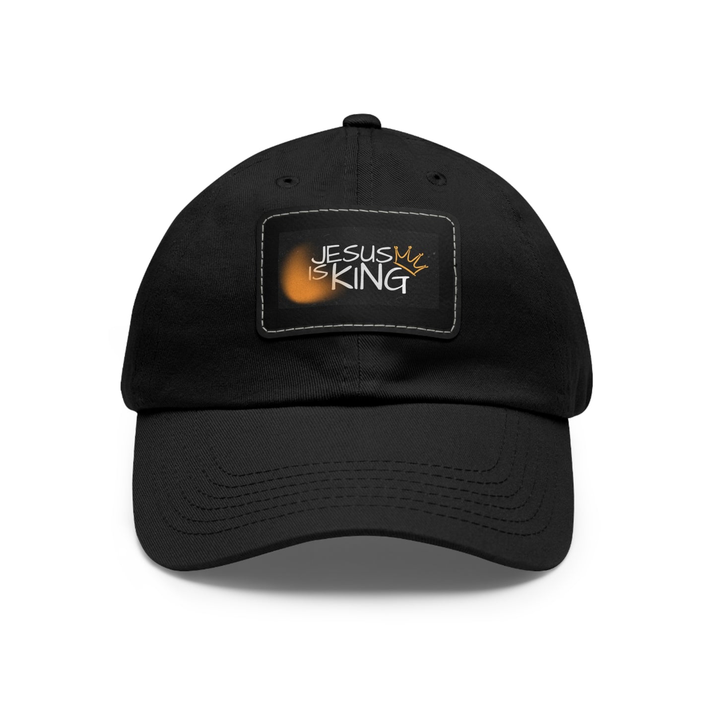 Copy of Faith-Inspired Dad Hat with Leather Patch | Stylish Black Cap for Everyday Wear