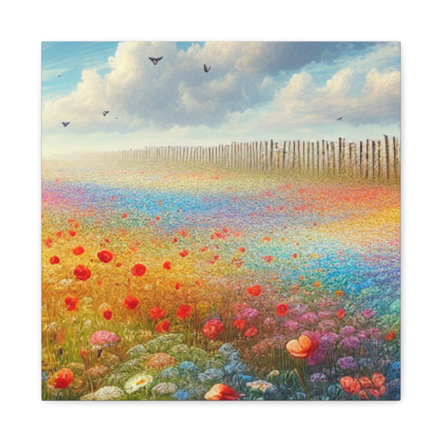 Vibrant Flower Field Canvas Wall Art