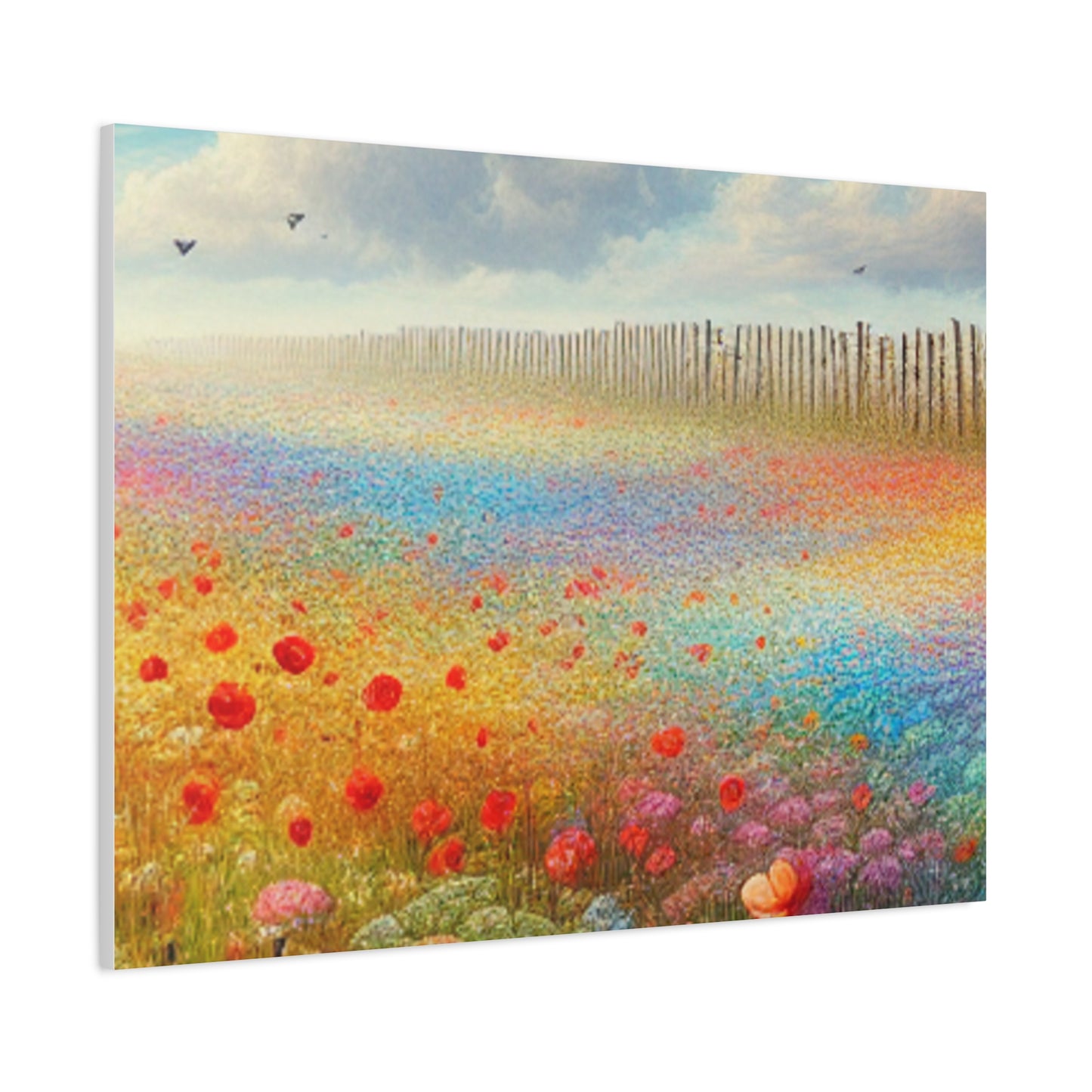 Vibrant Flower Field Canvas Wall Art