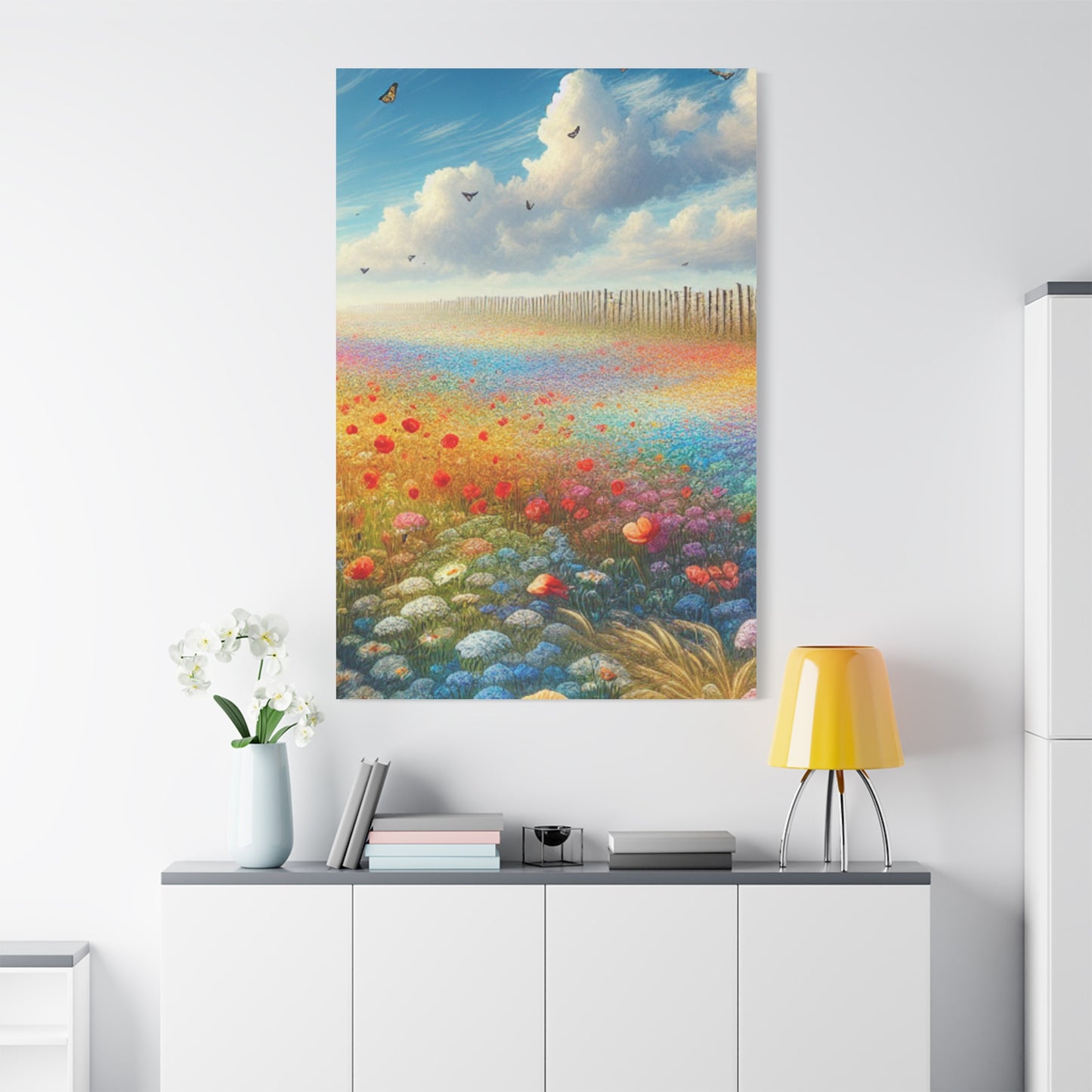 Vibrant Flower Field Canvas Wall Art