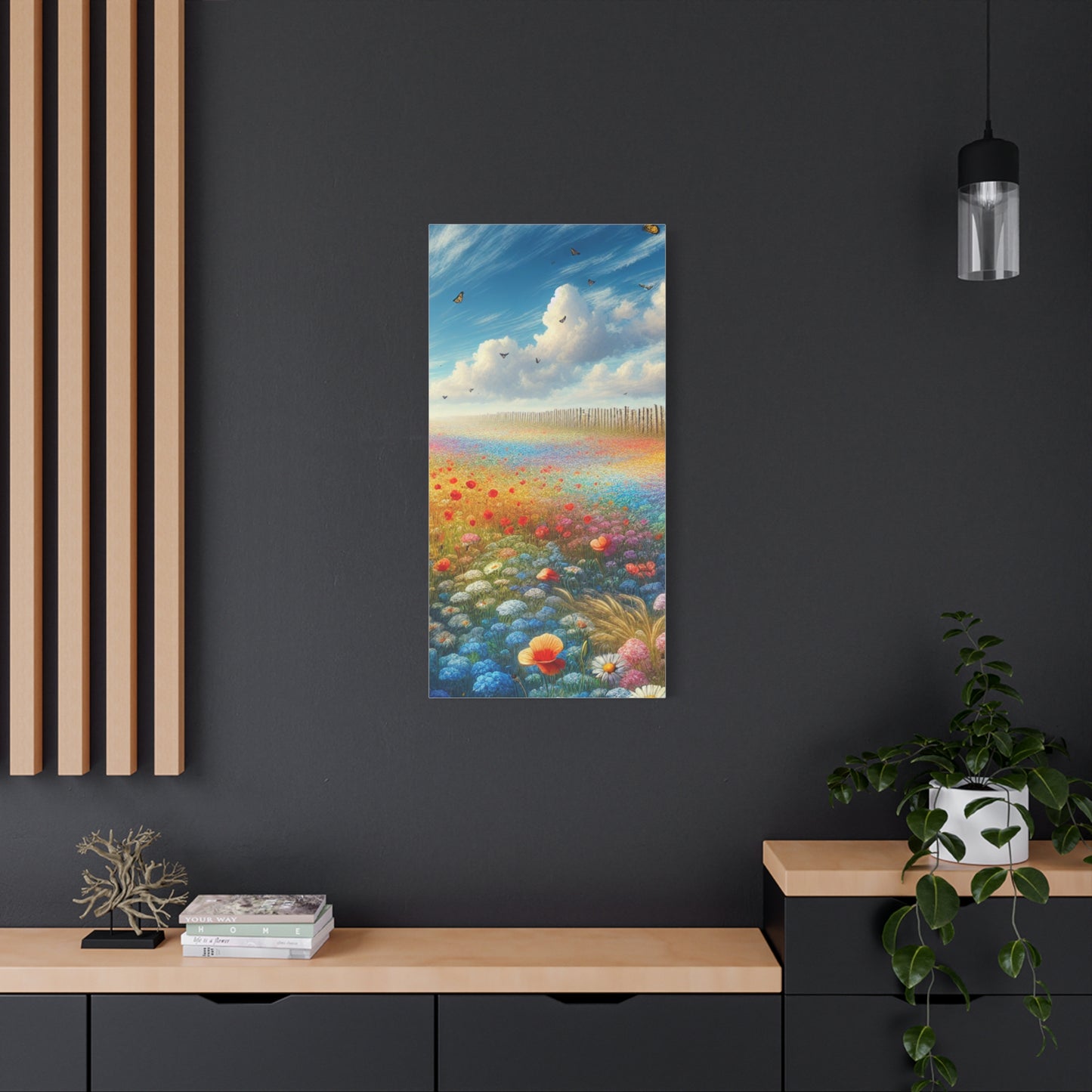 Vibrant Flower Field Canvas Wall Art