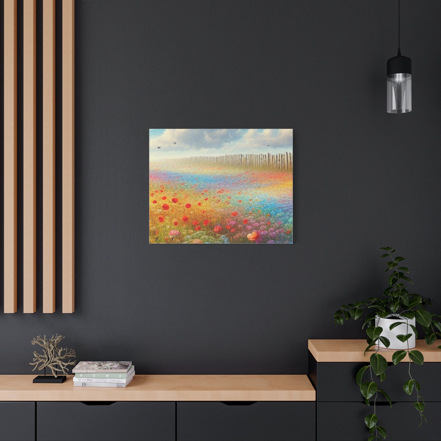 Vibrant Flower Field Canvas Wall Art