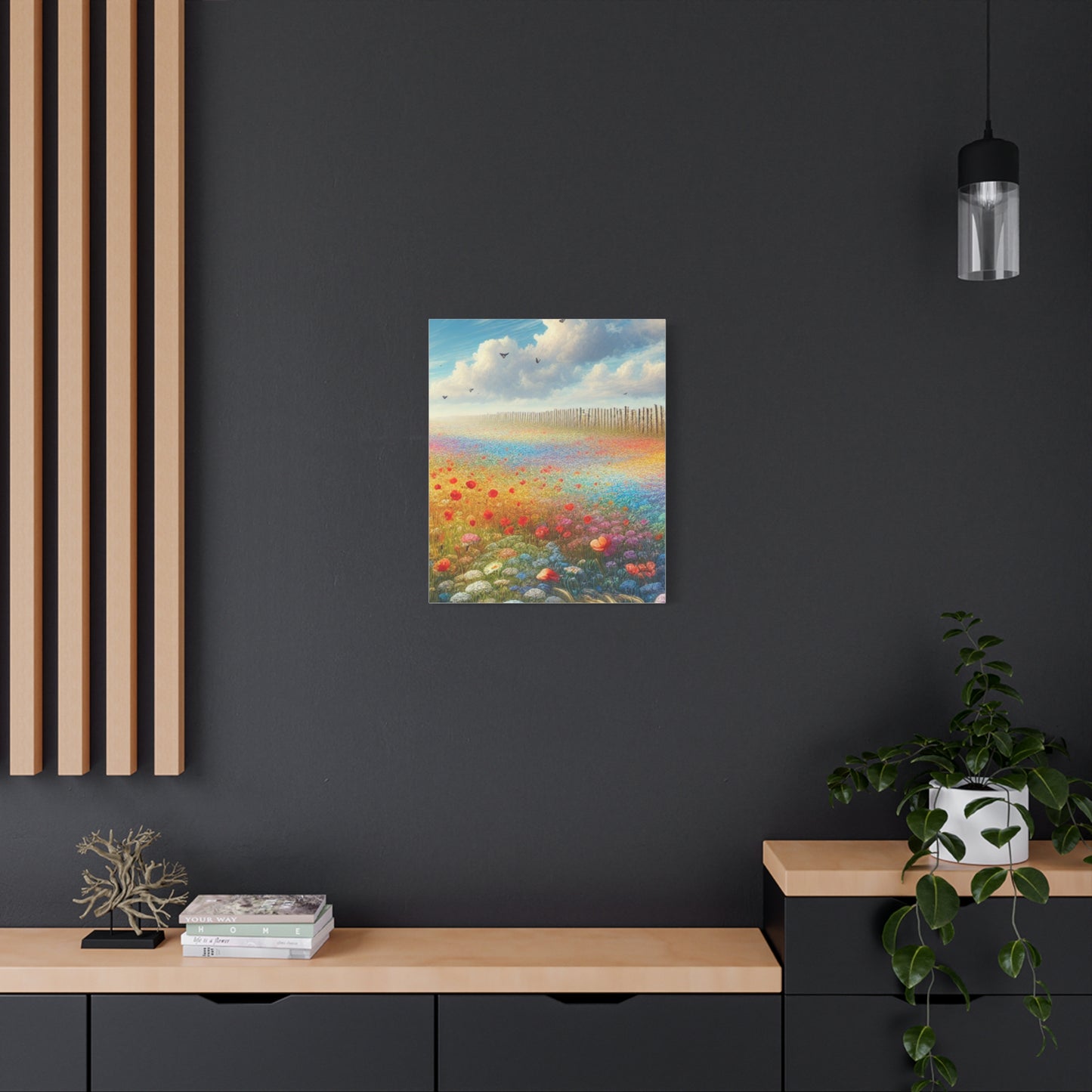 Vibrant Flower Field Canvas Wall Art