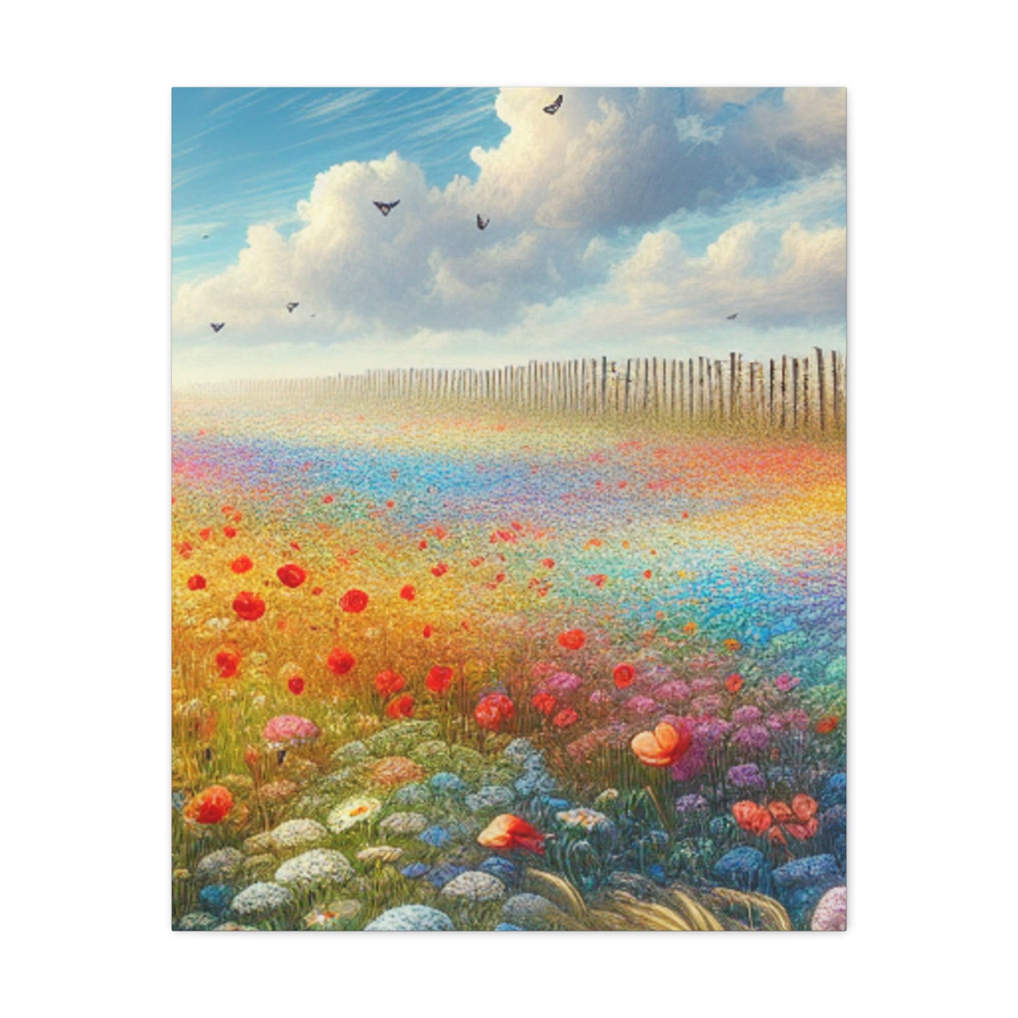 Vibrant Flower Field Canvas Wall Art