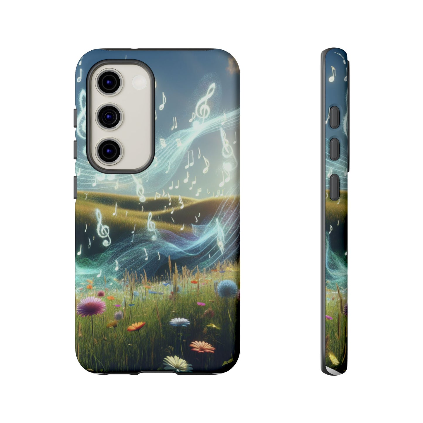 Musical Notes Phone Case - Nature-Inspired Tough Case for Music Lovers