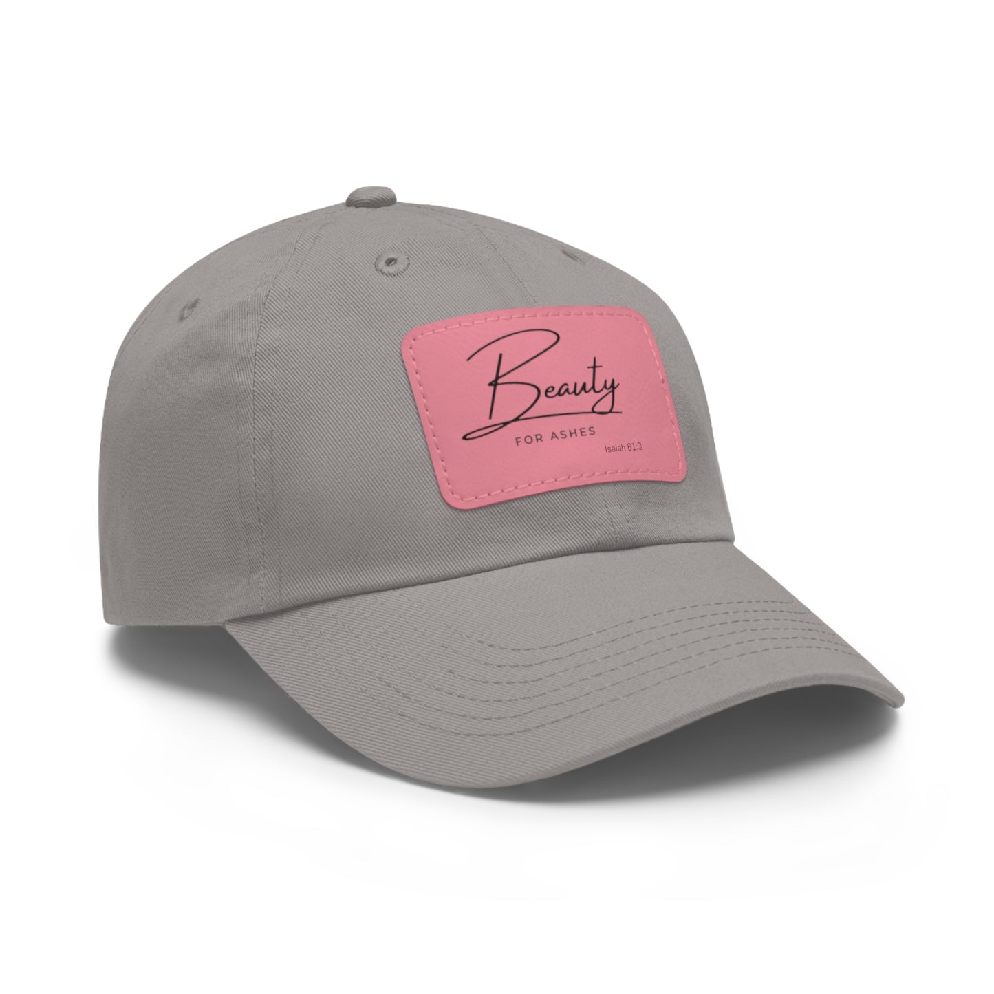 Stylish Dad Hat with Leather Patch - 'Beauty for Ashes'