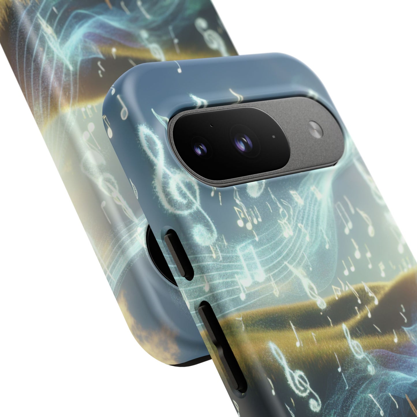 Musical Notes Phone Case - Nature-Inspired Tough Case for Music Lovers