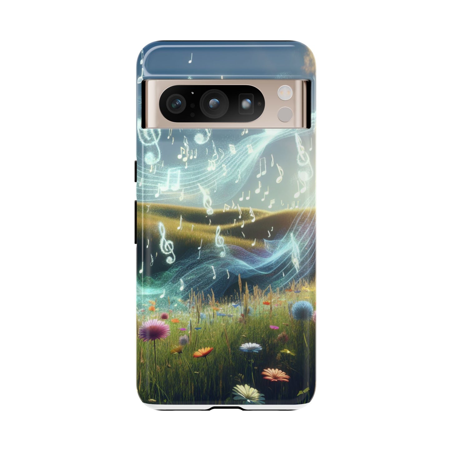 Musical Notes Phone Case - Nature-Inspired Tough Case for Music Lovers