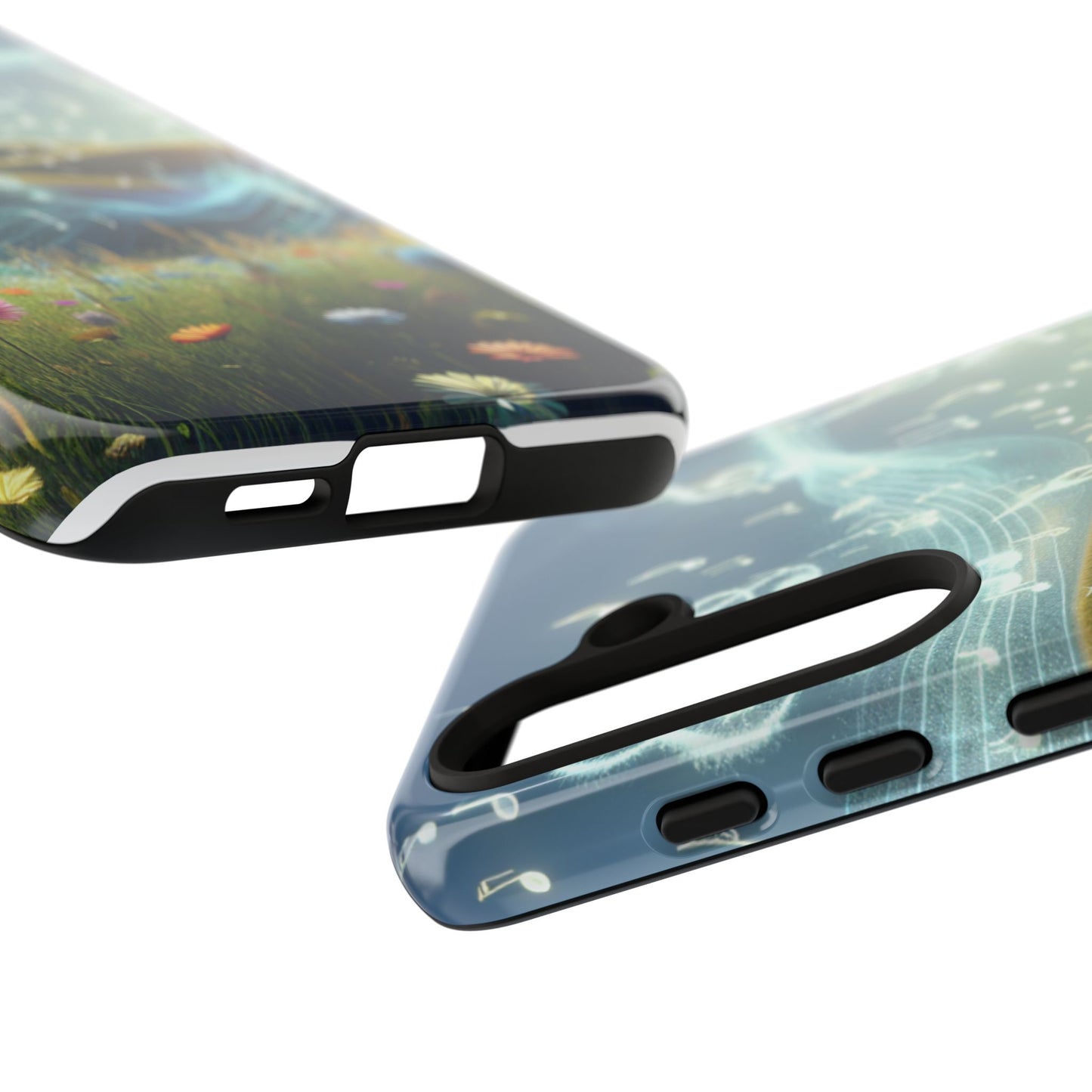 Musical Notes Phone Case - Nature-Inspired Tough Case for Music Lovers