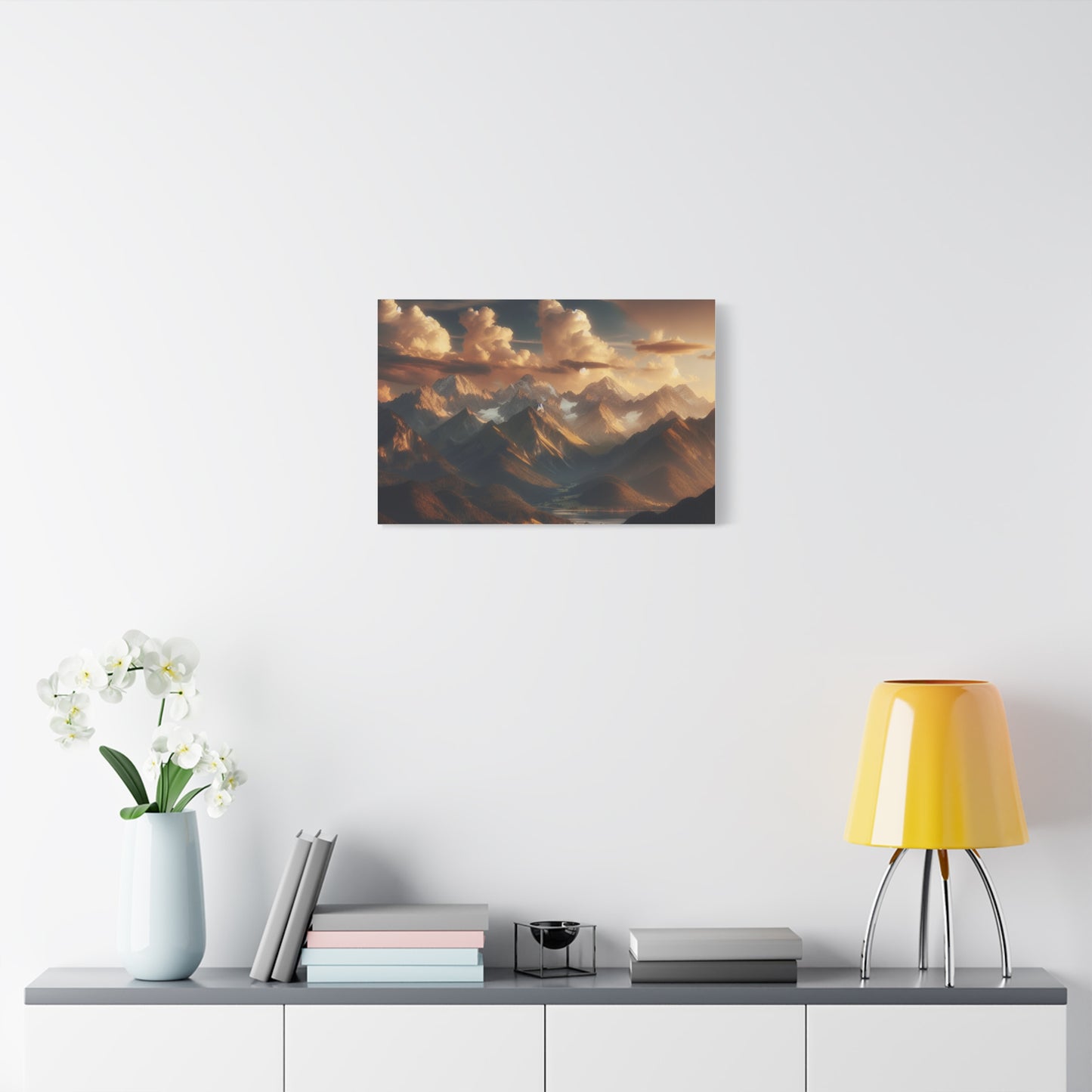 Mountain Landscape Stretched Canvas Print - Nature Wall Art Decor