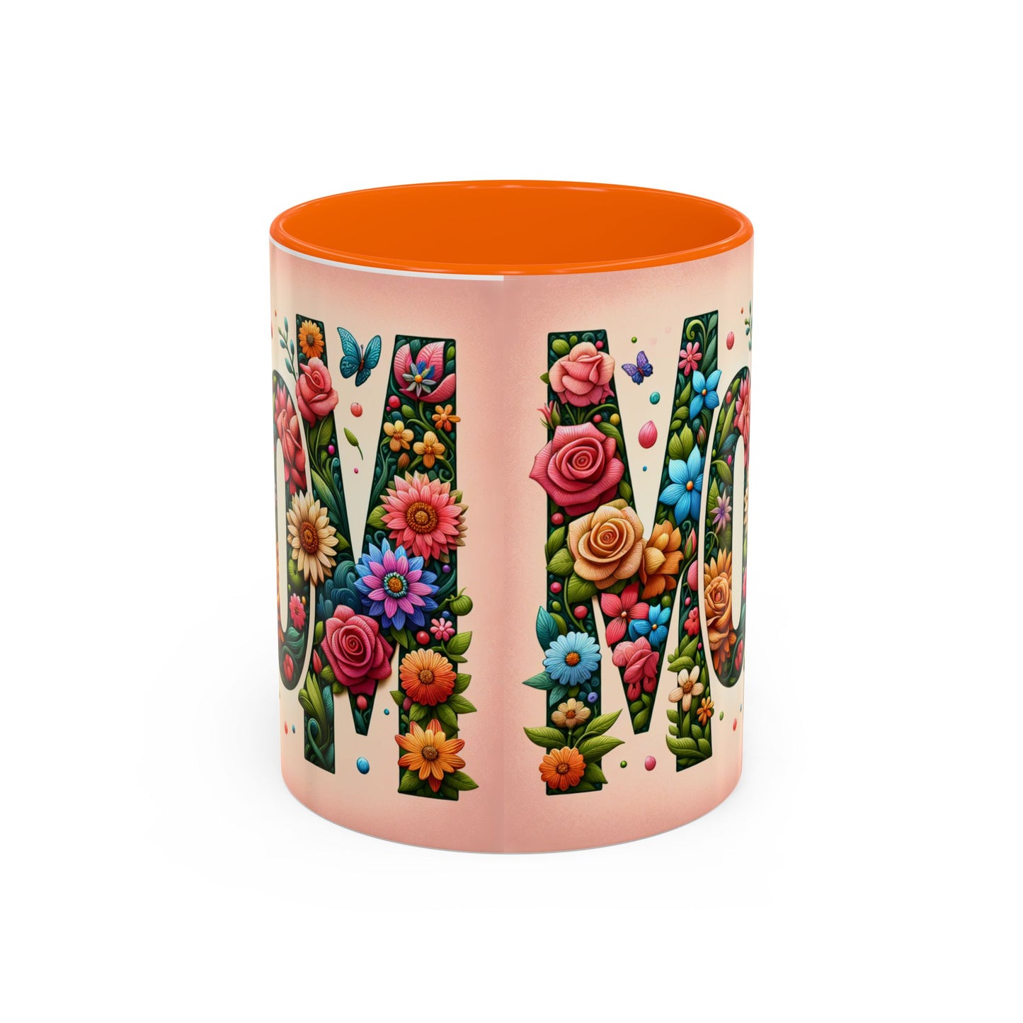Floral Mom Coffee Mug - Vibrant Pink Accent Cup for Mother's Day & Everyday Use