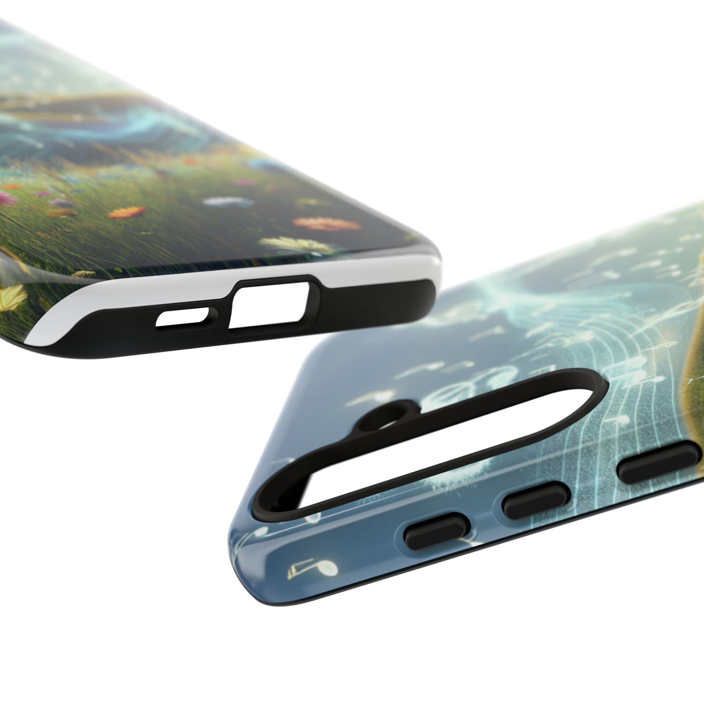 Musical Notes Phone Case - Nature-Inspired Tough Case for Music Lovers