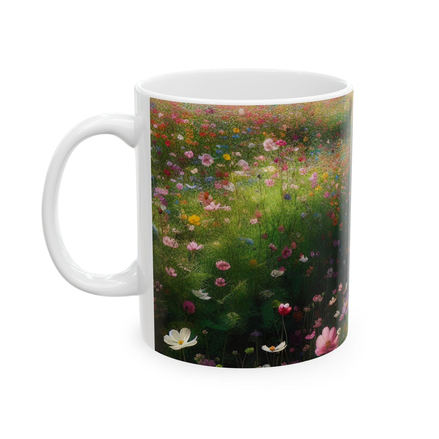 Inspirational Floral Ceramic Mug - Motivational Quotes for Comfort and Joy