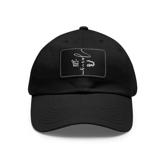 Copy of Faith-Inspired Dad Hat with Leather Patch | Stylish Black Cap for Everyday Wear
