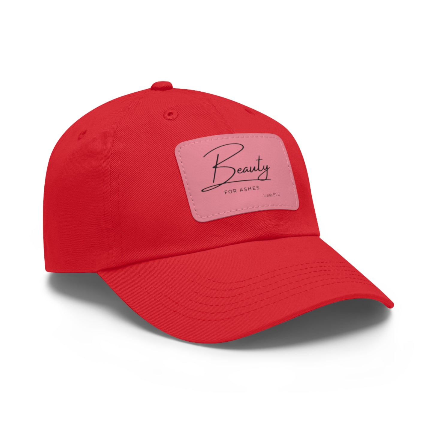 Stylish Dad Hat with Leather Patch - 'Beauty for Ashes'