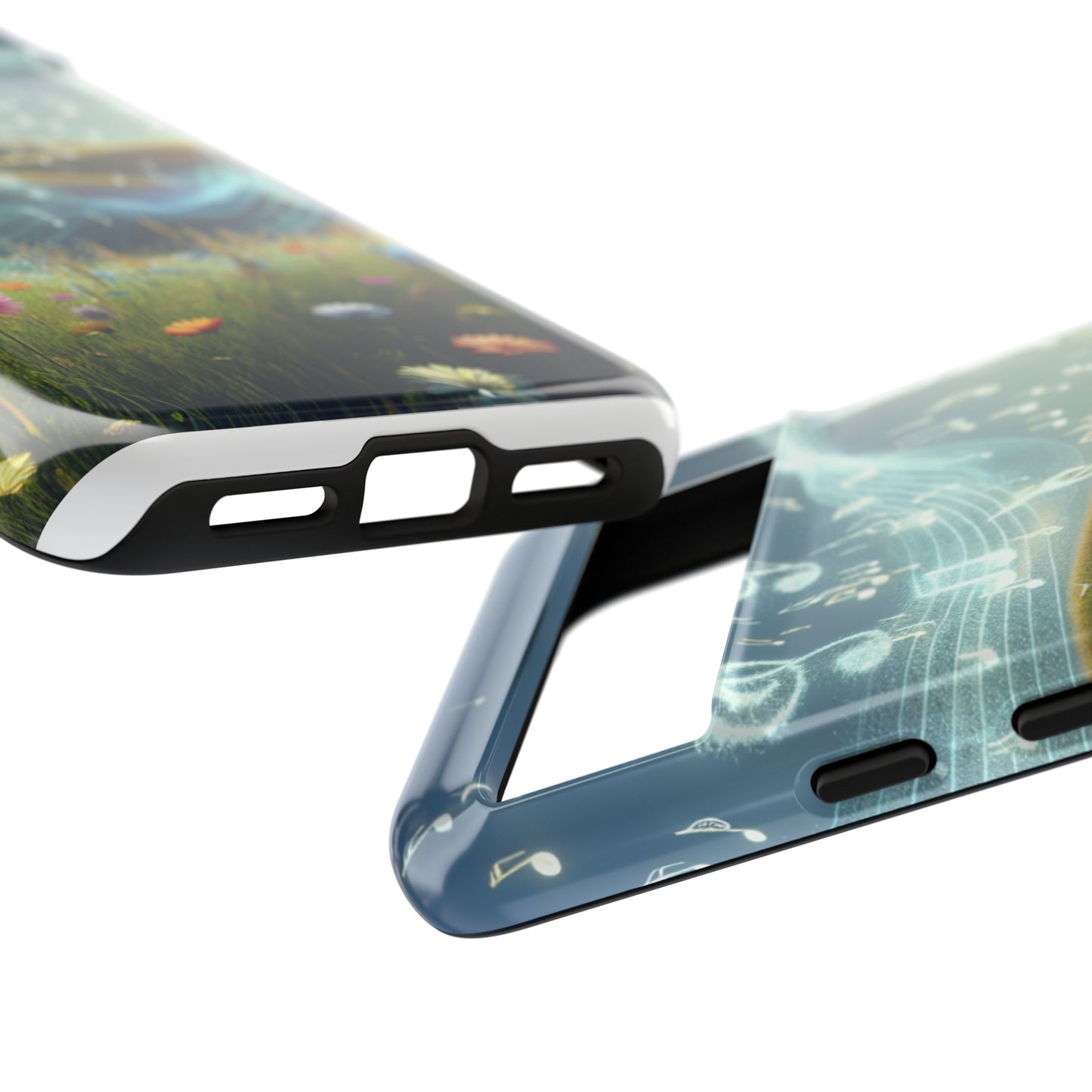Musical Notes Phone Case - Nature-Inspired Tough Case for Music Lovers