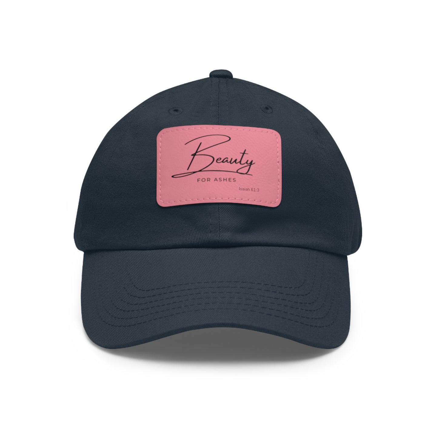 Stylish Dad Hat with Leather Patch - 'Beauty for Ashes'