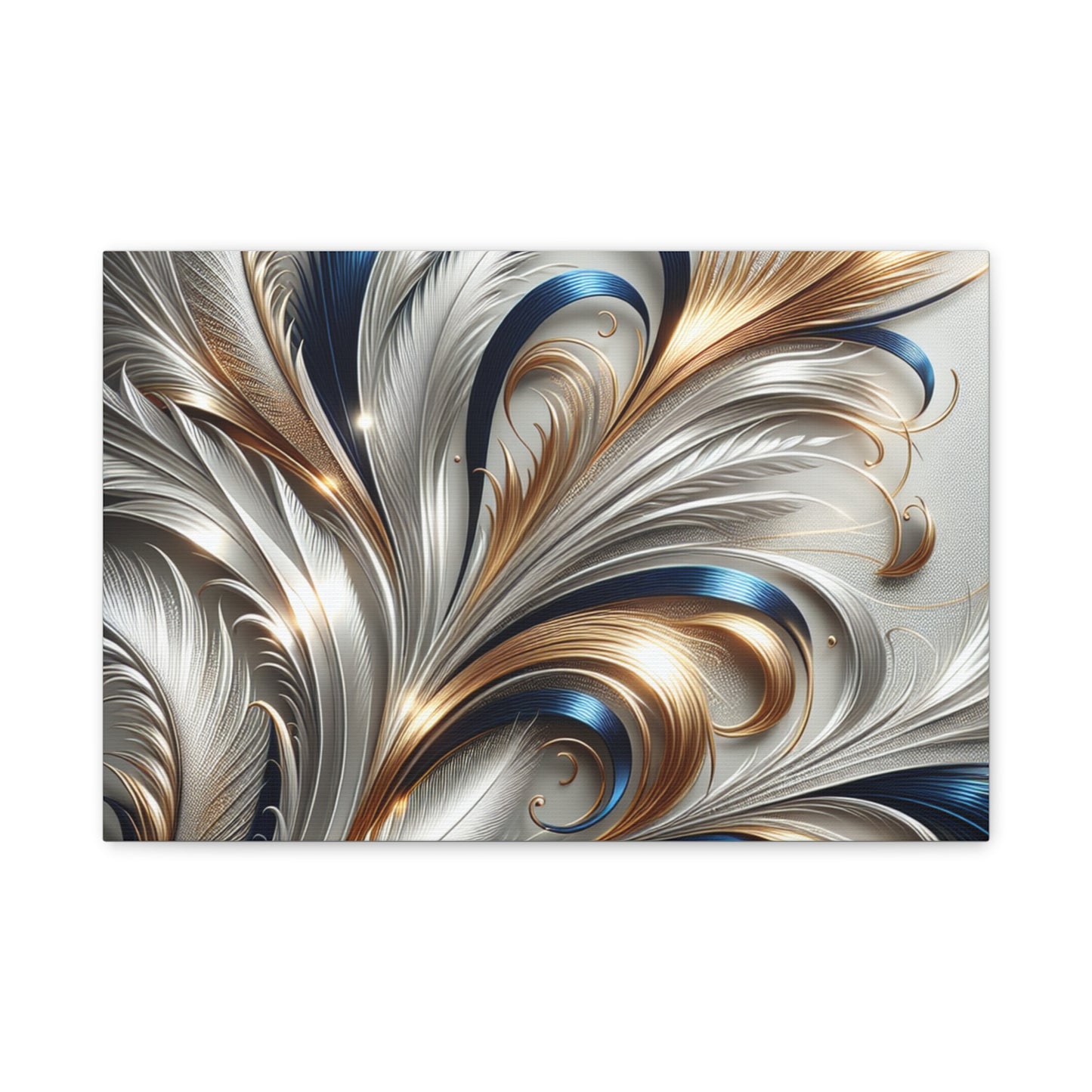 Elegant Abstract Matte Canvas Art - 1.25" Stretched Wall Decor