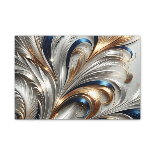 Elegant Abstract Matte Canvas Art - 1.25" Stretched Wall Decor