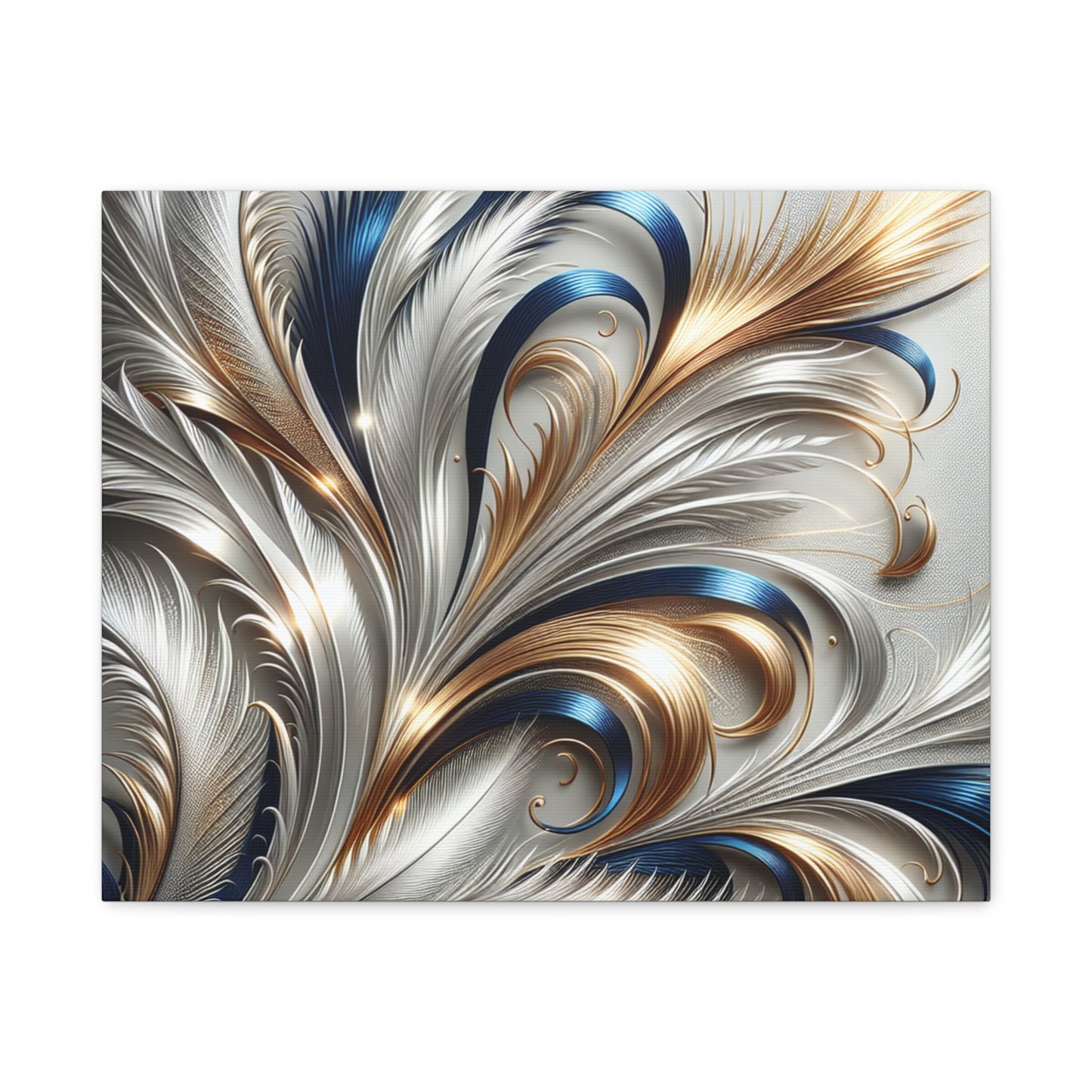 Elegant Abstract Matte Canvas Art - 1.25" Stretched Wall Decor