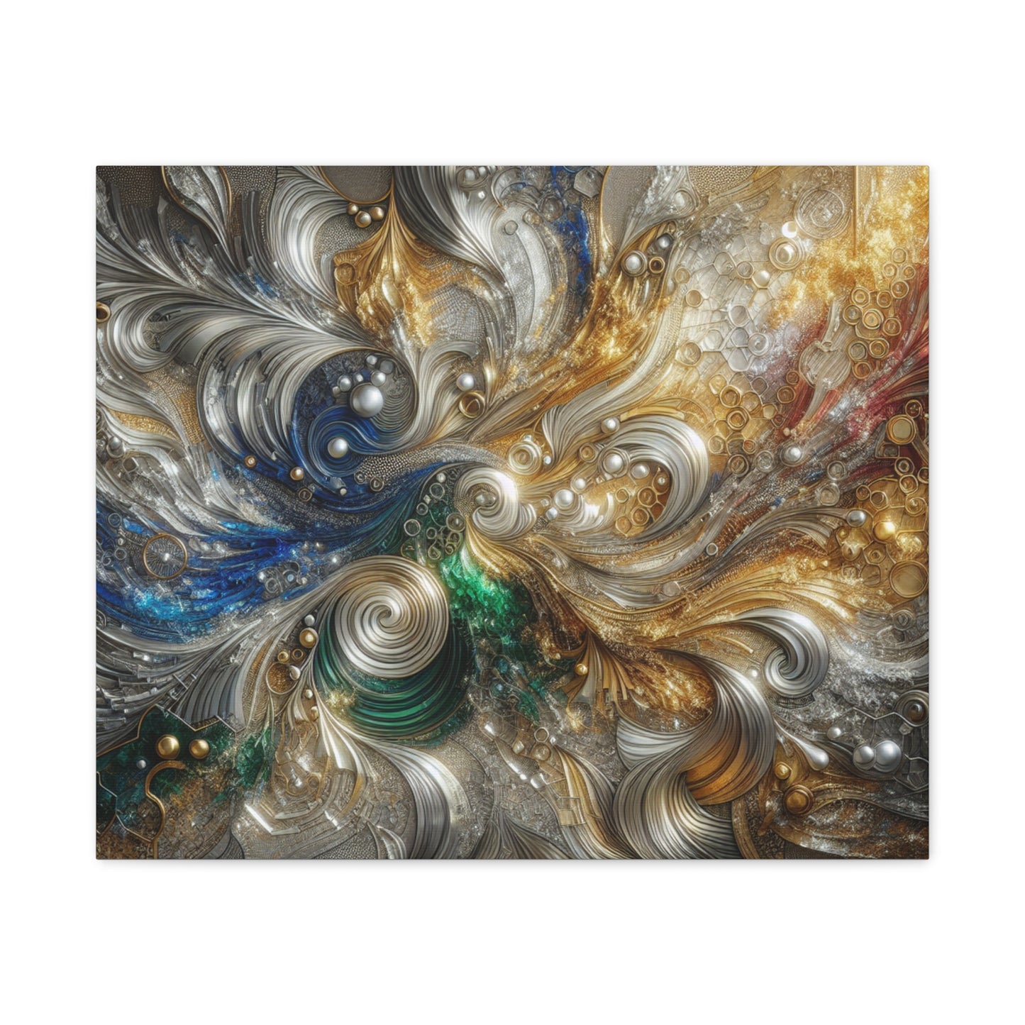 Elegant Abstract Stretched Canvas Art - Matte Finish