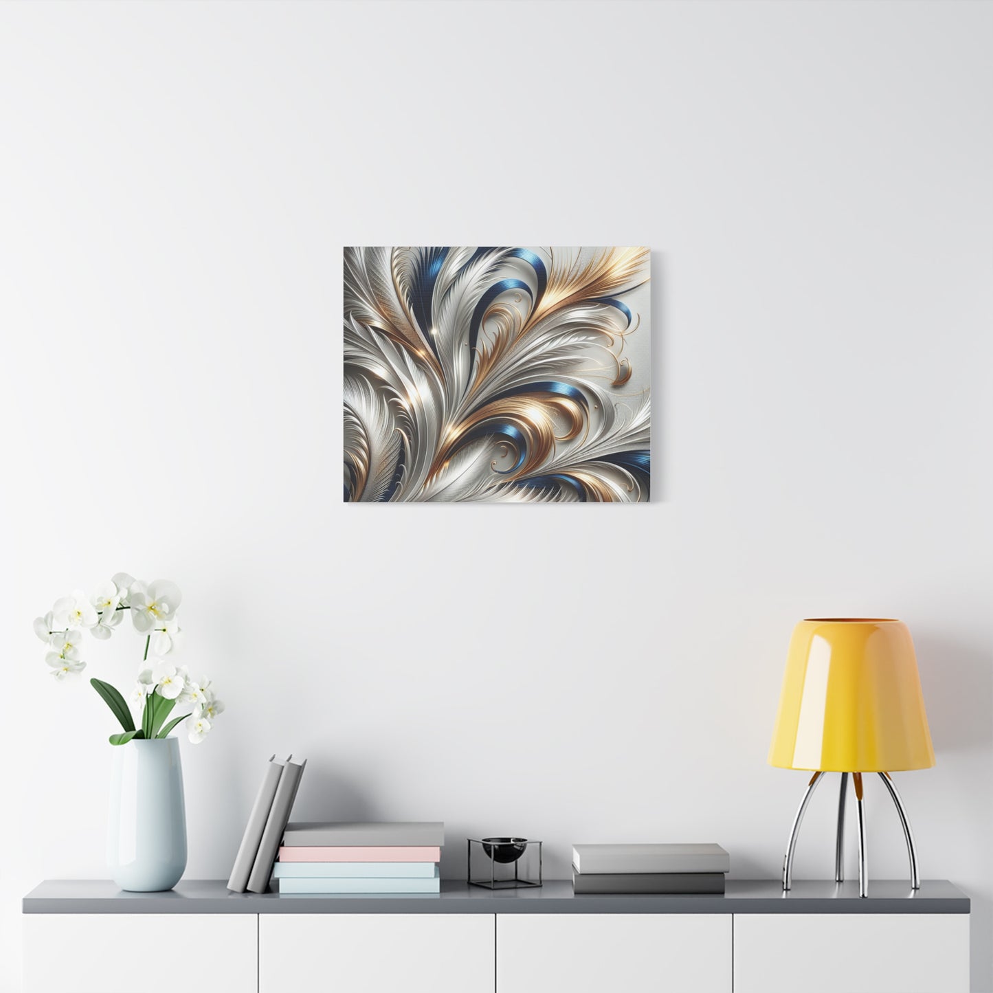 Elegant Abstract Matte Canvas Art - 1.25" Stretched Wall Decor