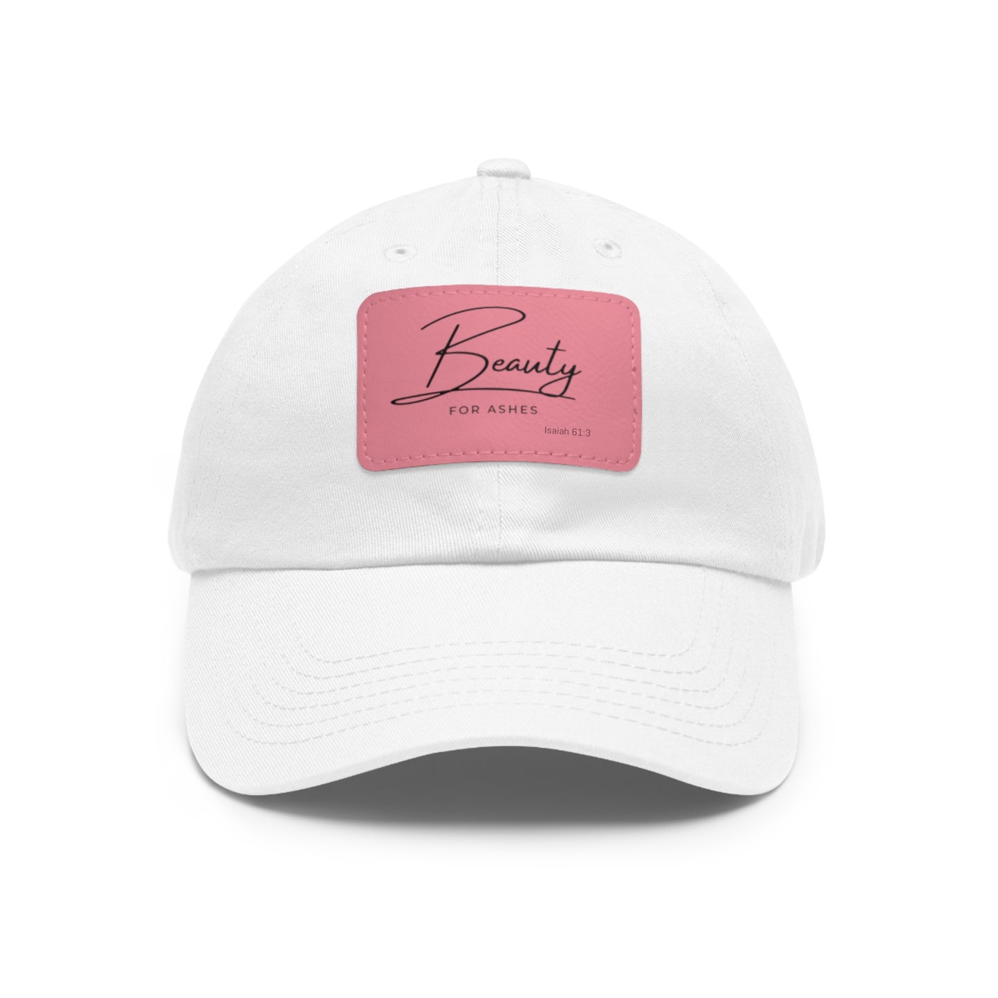 Stylish Dad Hat with Leather Patch - 'Beauty for Ashes'