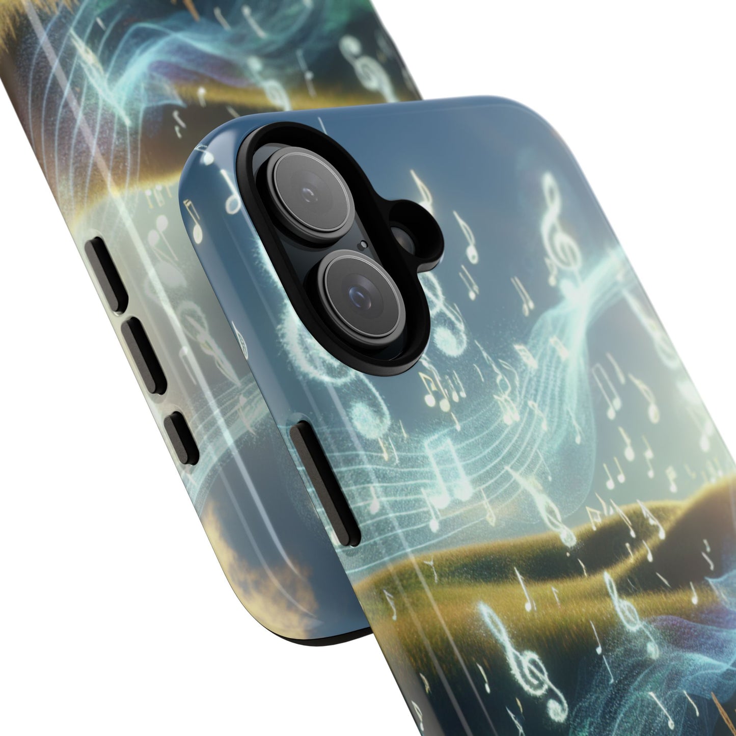 Musical Notes Phone Case - Nature-Inspired Tough Case for Music Lovers