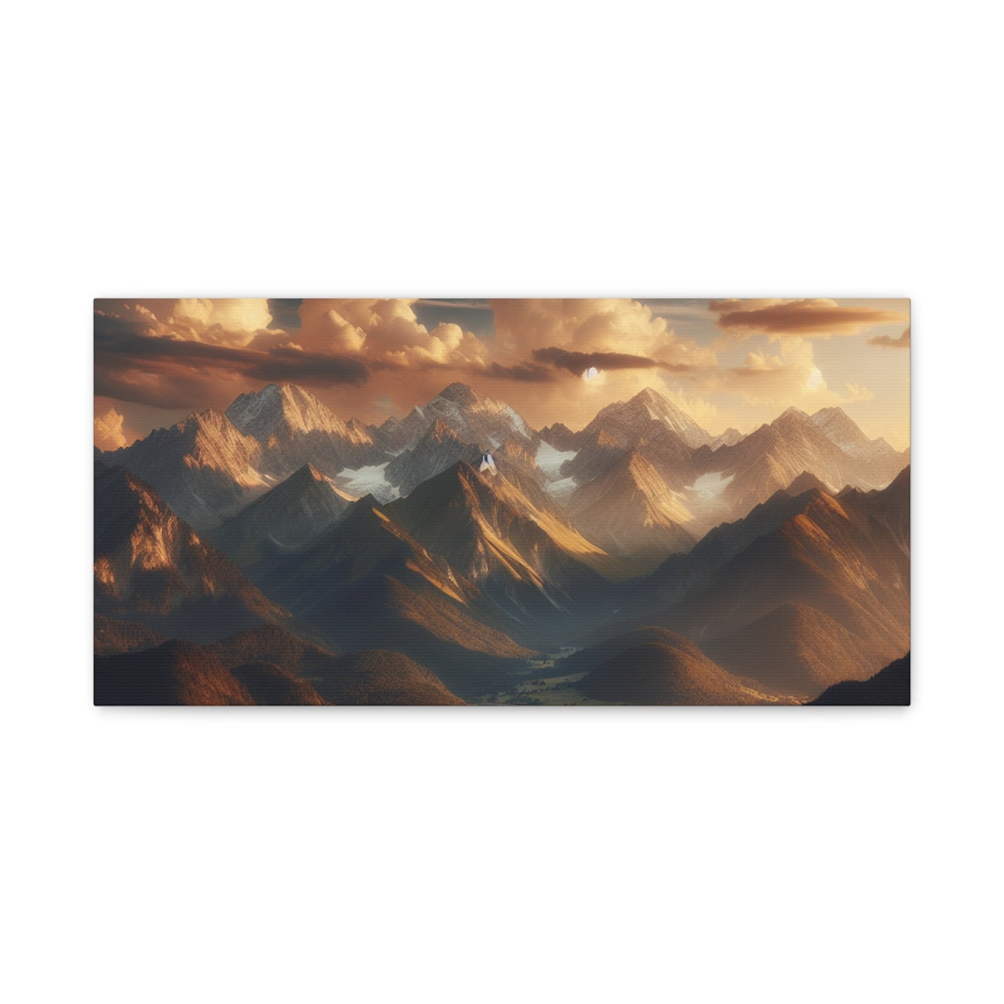 Mountain Landscape Stretched Canvas Print - Nature Wall Art Decor