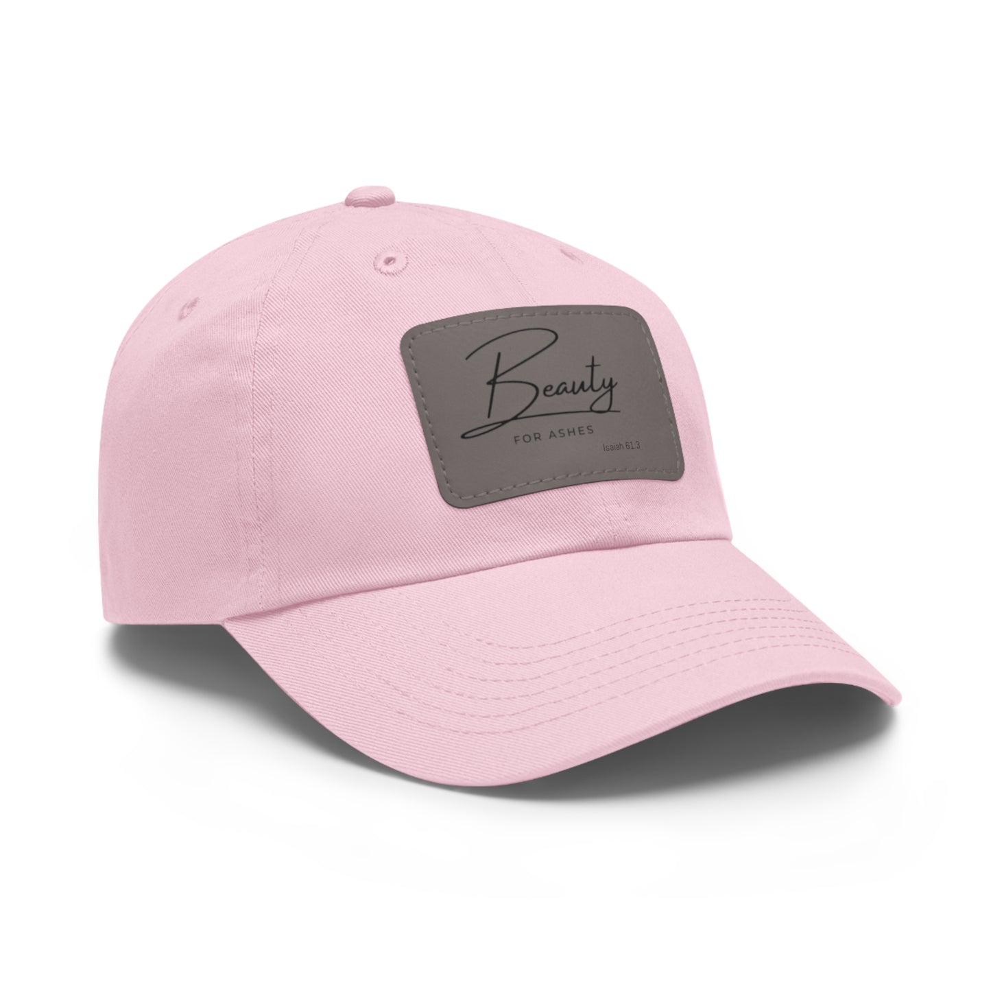 Stylish Dad Hat with Leather Patch - 'Beauty for Ashes'