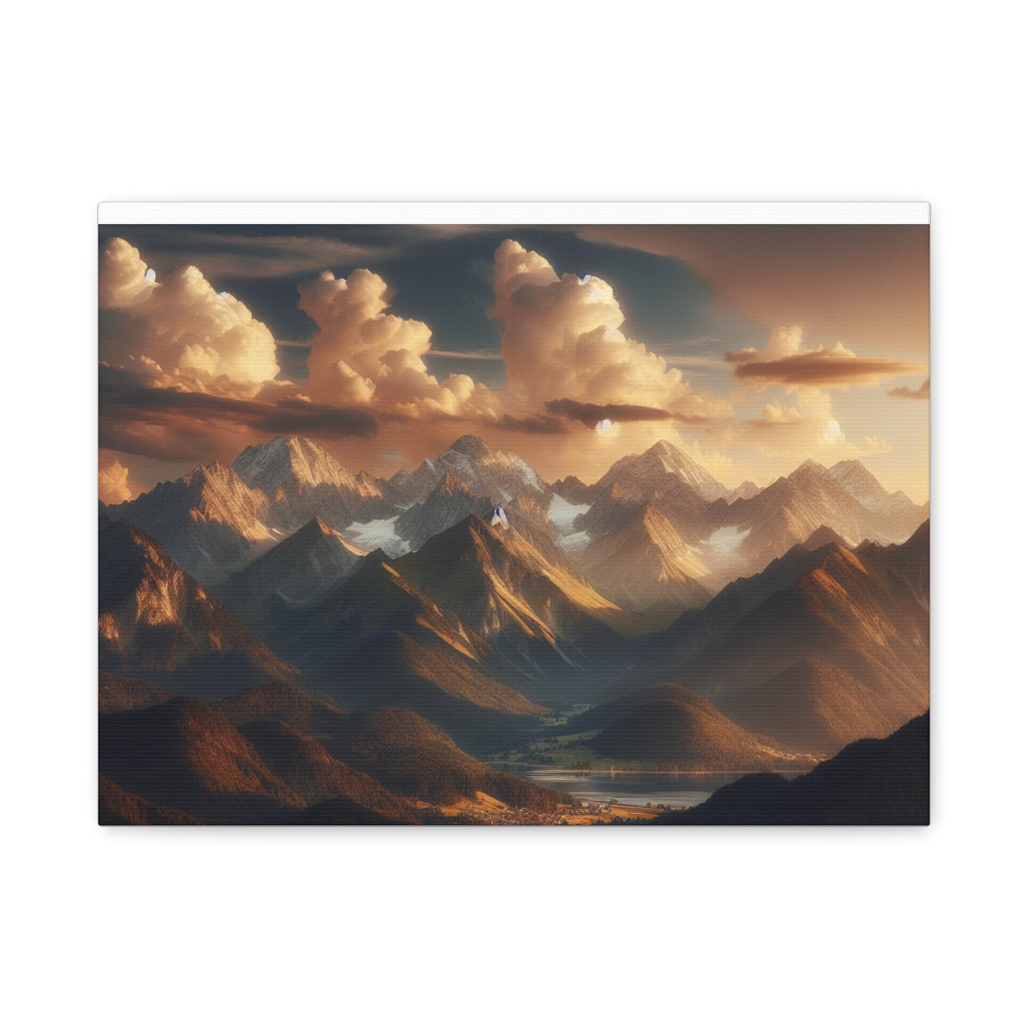 Mountain Landscape Stretched Canvas Print - Nature Wall Art Decor