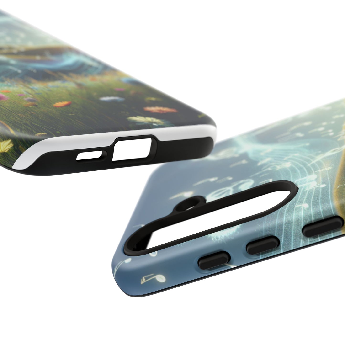 Musical Notes Phone Case - Nature-Inspired Tough Case for Music Lovers