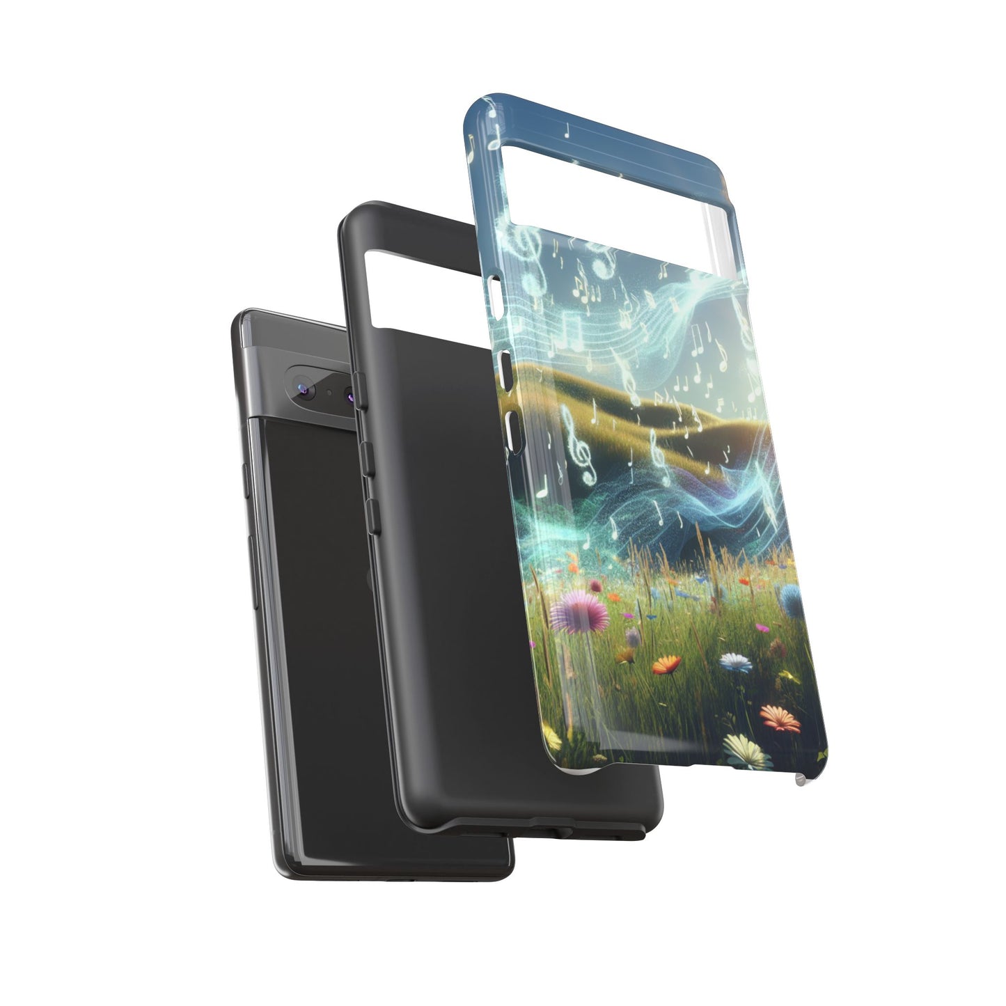 Musical Notes Phone Case - Nature-Inspired Tough Case for Music Lovers